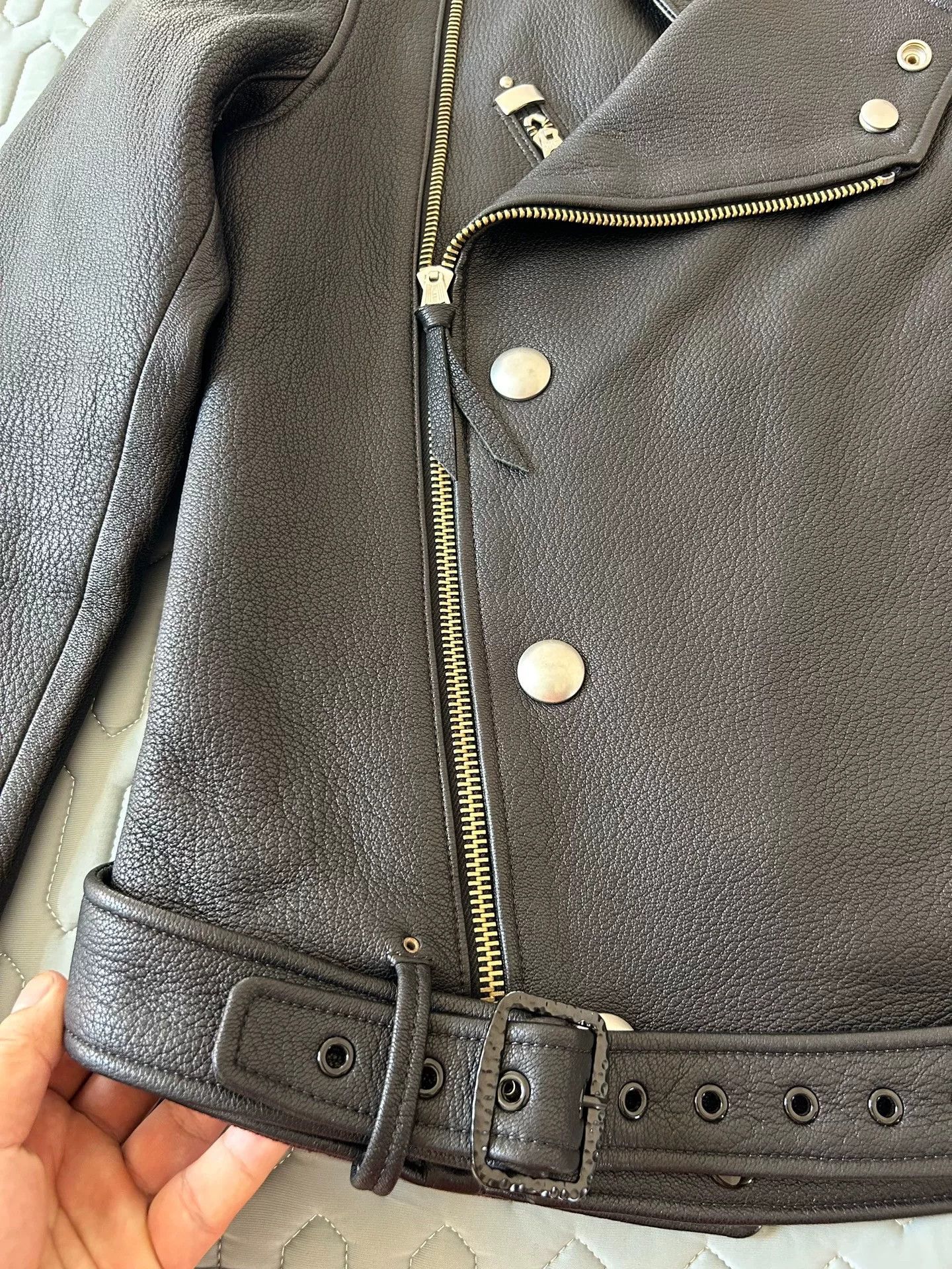 Japanese Brand Custom Black Leather Riding Jacket Size US L / EU 52-54 / 3 - 5 Thumbnail