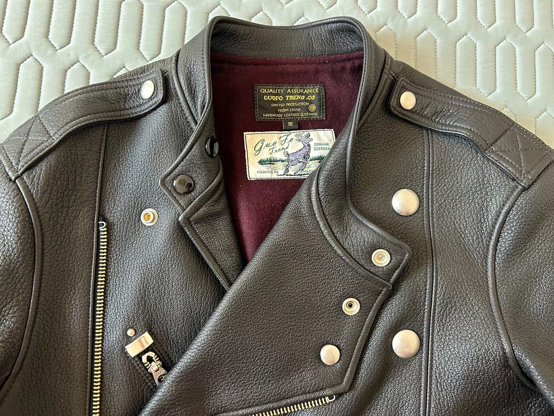 Japanese Brand Custom Black Leather Riding Jacket Size US L / EU 52-54 / 3 - 3 Thumbnail