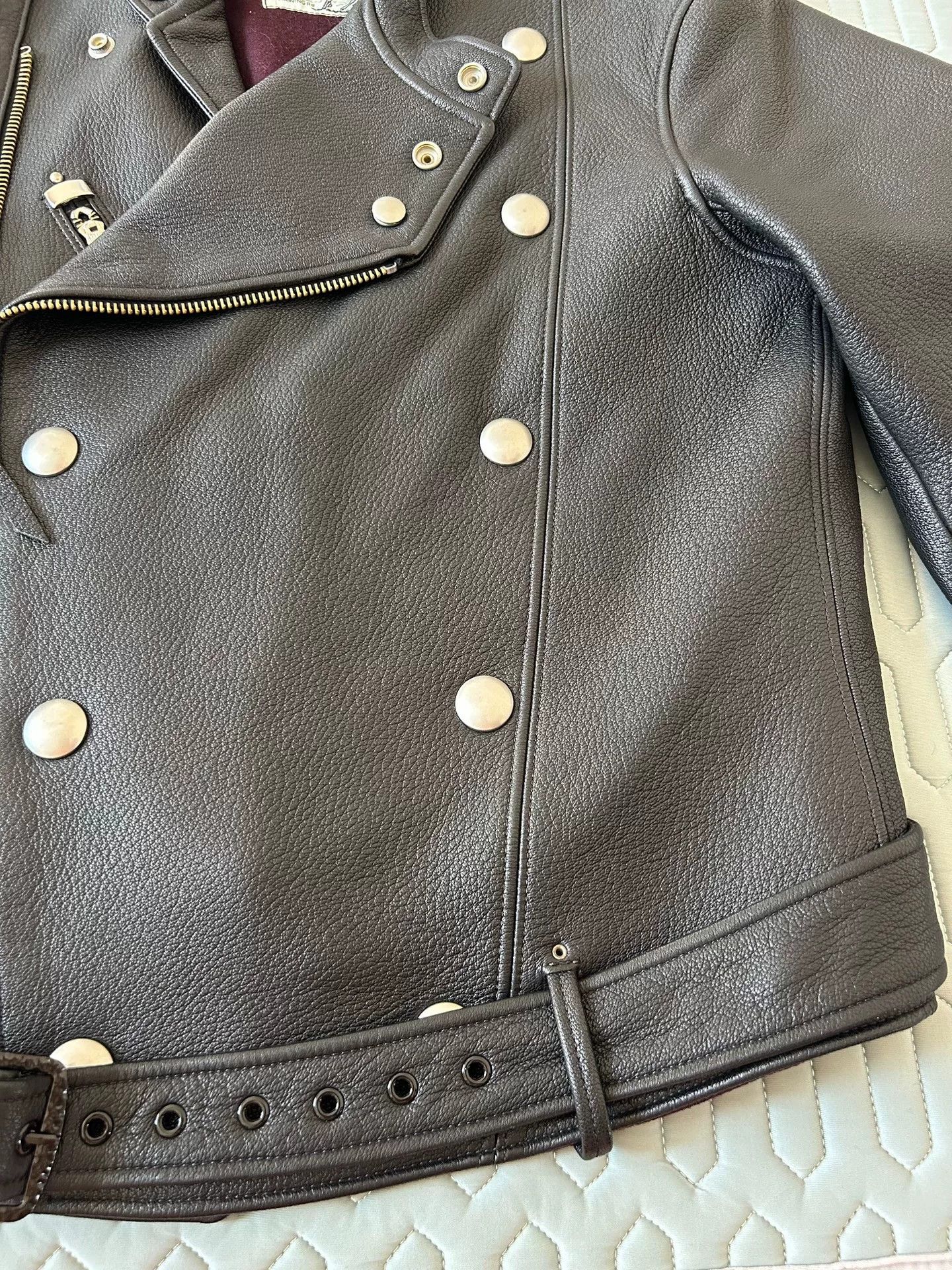 Japanese Brand Custom Black Leather Riding Jacket Size US L / EU 52-54 / 3 - 4 Thumbnail
