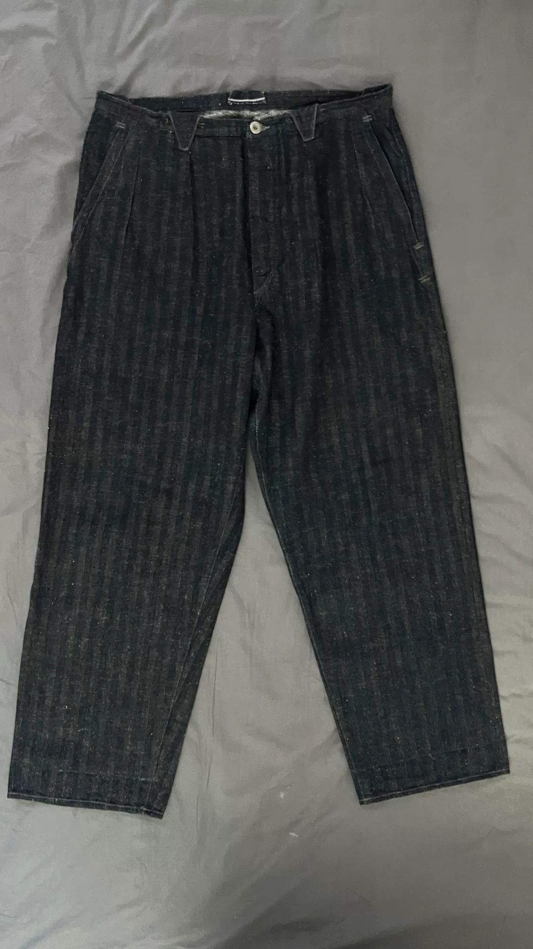 Japanese Brand Blue Dyed Wide-Leg Denim Pants Size 29" - 3 Thumbnail