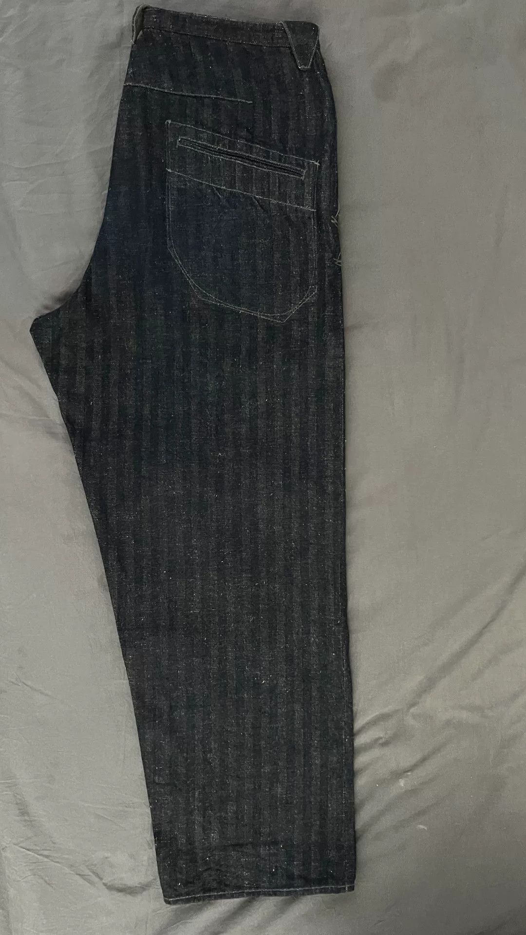 Japanese Brand Blue Dyed Wide-Leg Denim Pants Size 29" - 8 Thumbnail