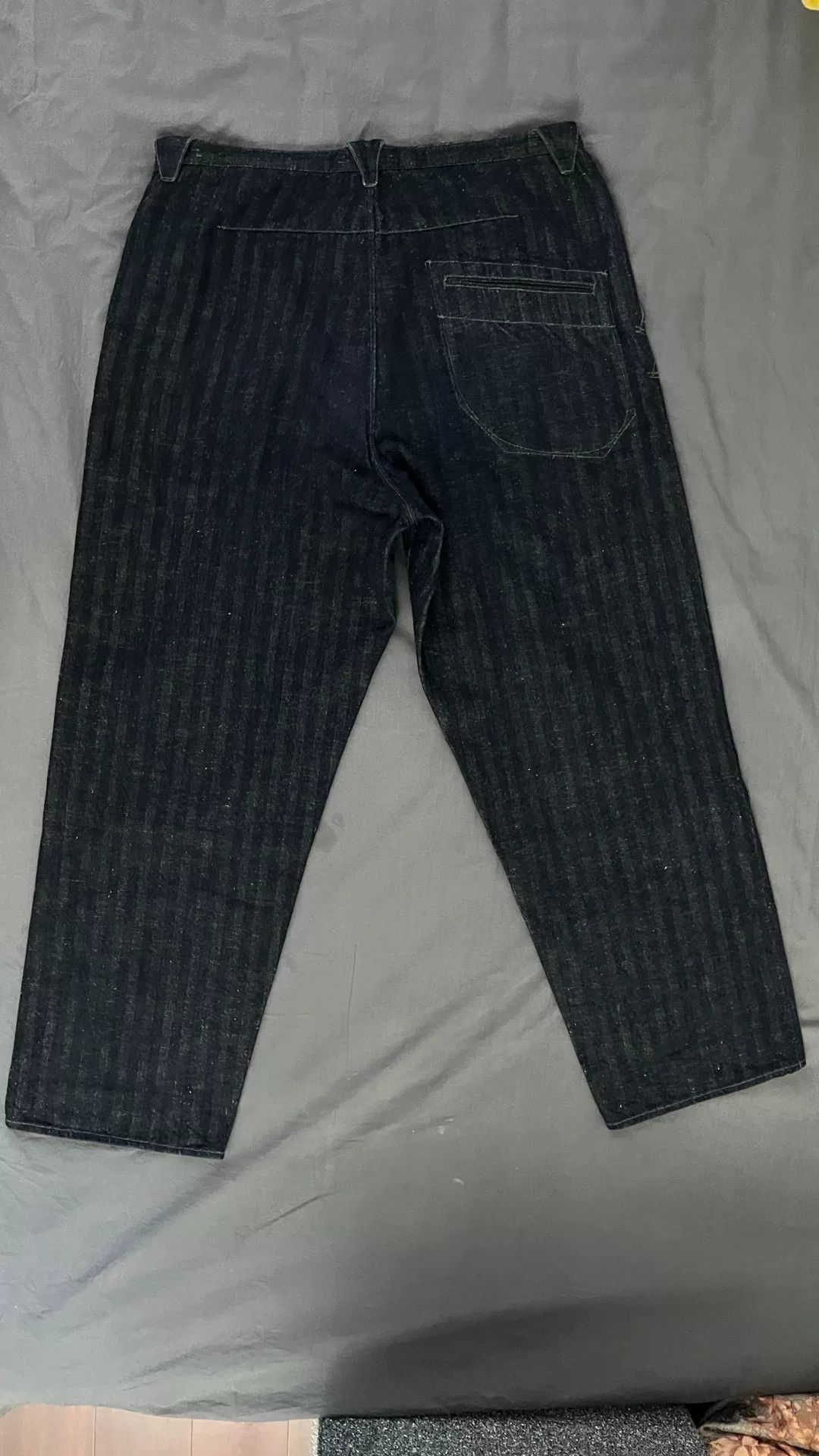 Japanese Brand Blue Dyed Wide-Leg Denim Pants Size 29" - 9 Thumbnail