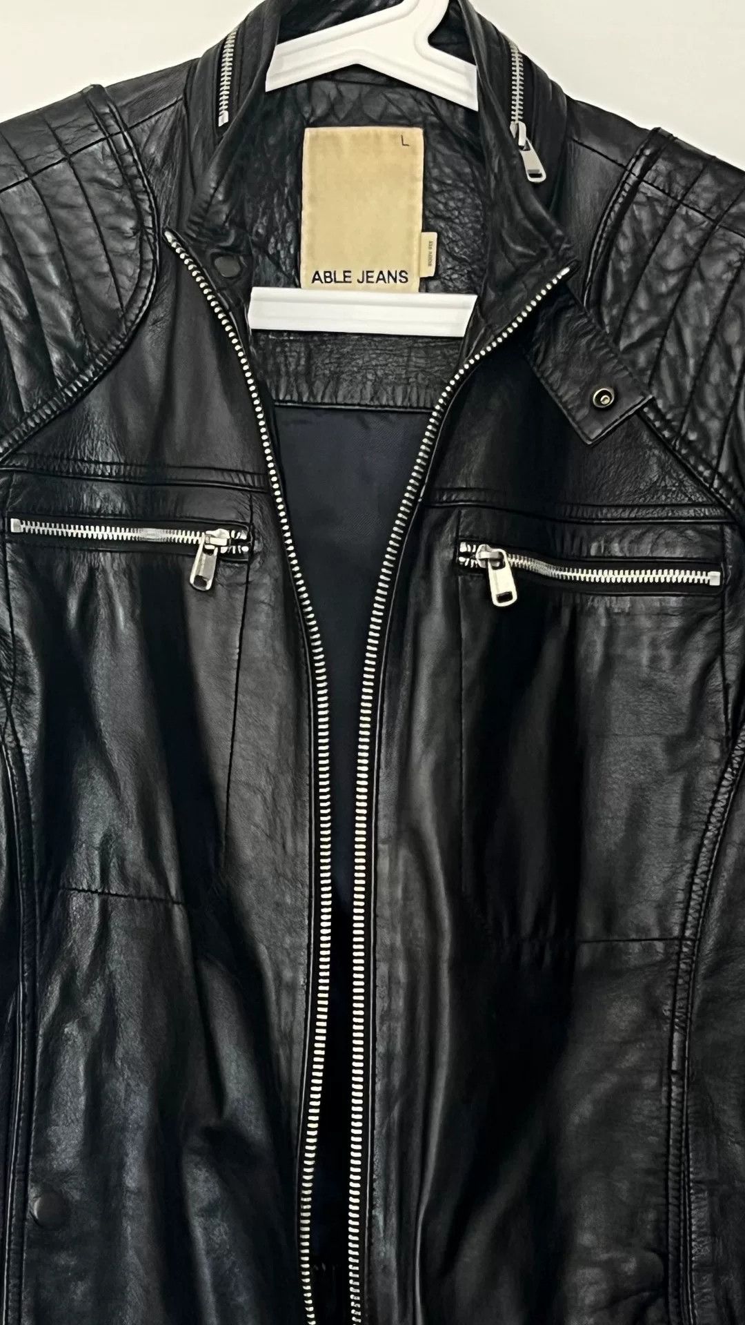 Japanese Brand ABLE Men's Leather Jacket Size L Size US L / EU 52-54 / 3 - 3 Thumbnail