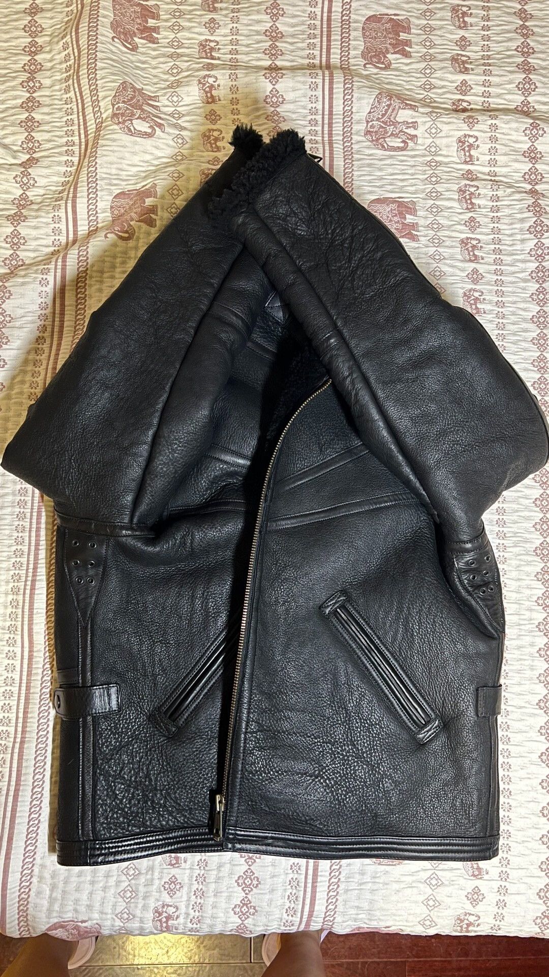 Vintage Vintage D-3 Leather Flight Jacket Men Size US XXL / EU 58 / 5 - 5 Thumbnail