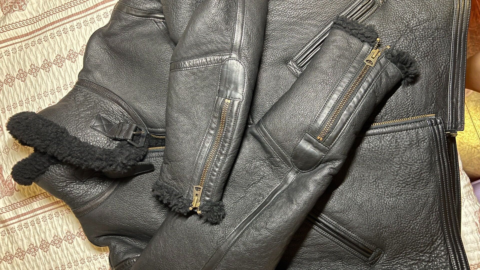 Vintage Vintage D-3 Leather Flight Jacket Men Size US XXL / EU 58 / 5 - 7 Thumbnail
