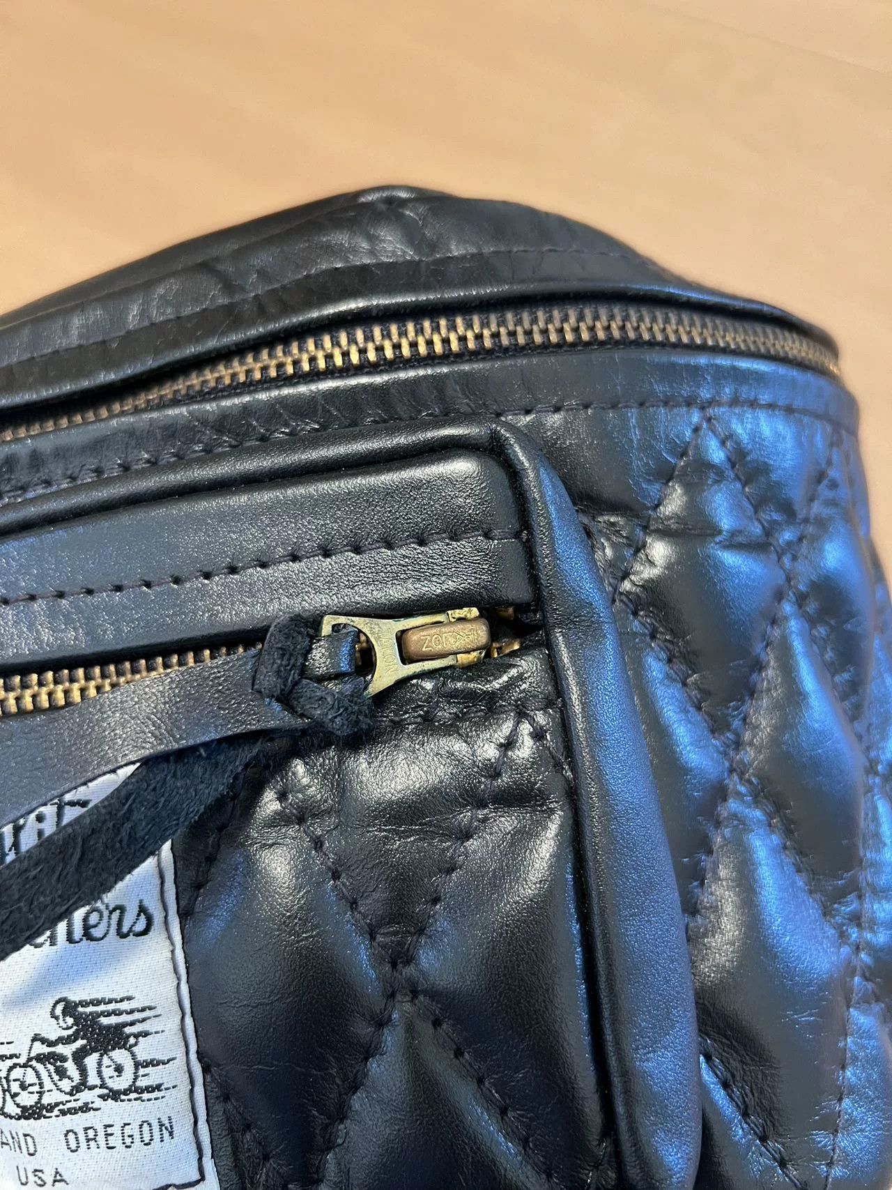 Japanese Brand Langlitz Waist Bag in Black Leather Size ONE SIZE - 3 Thumbnail