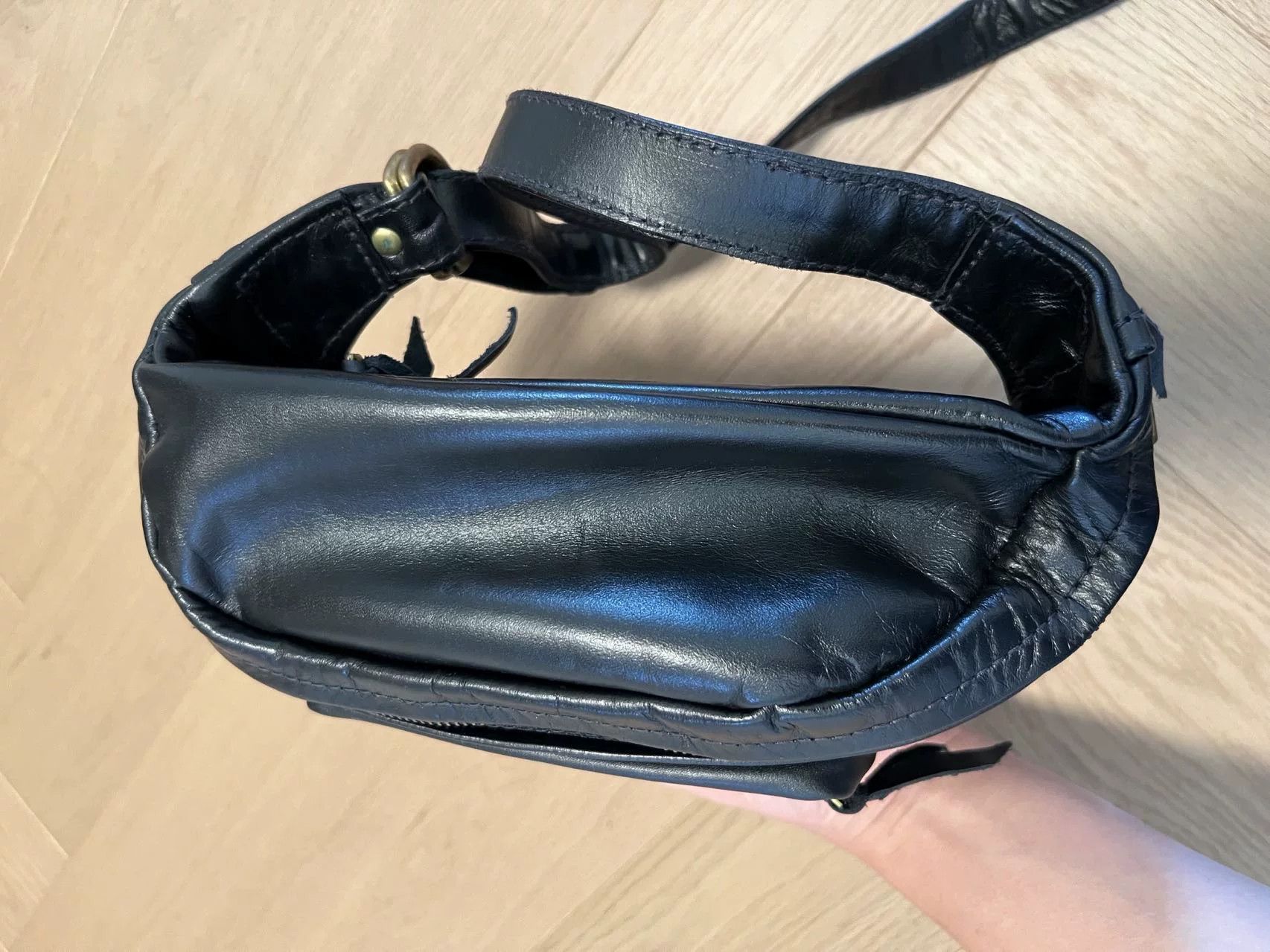 Japanese Brand Langlitz Waist Bag in Black Leather Size ONE SIZE - 6 Thumbnail