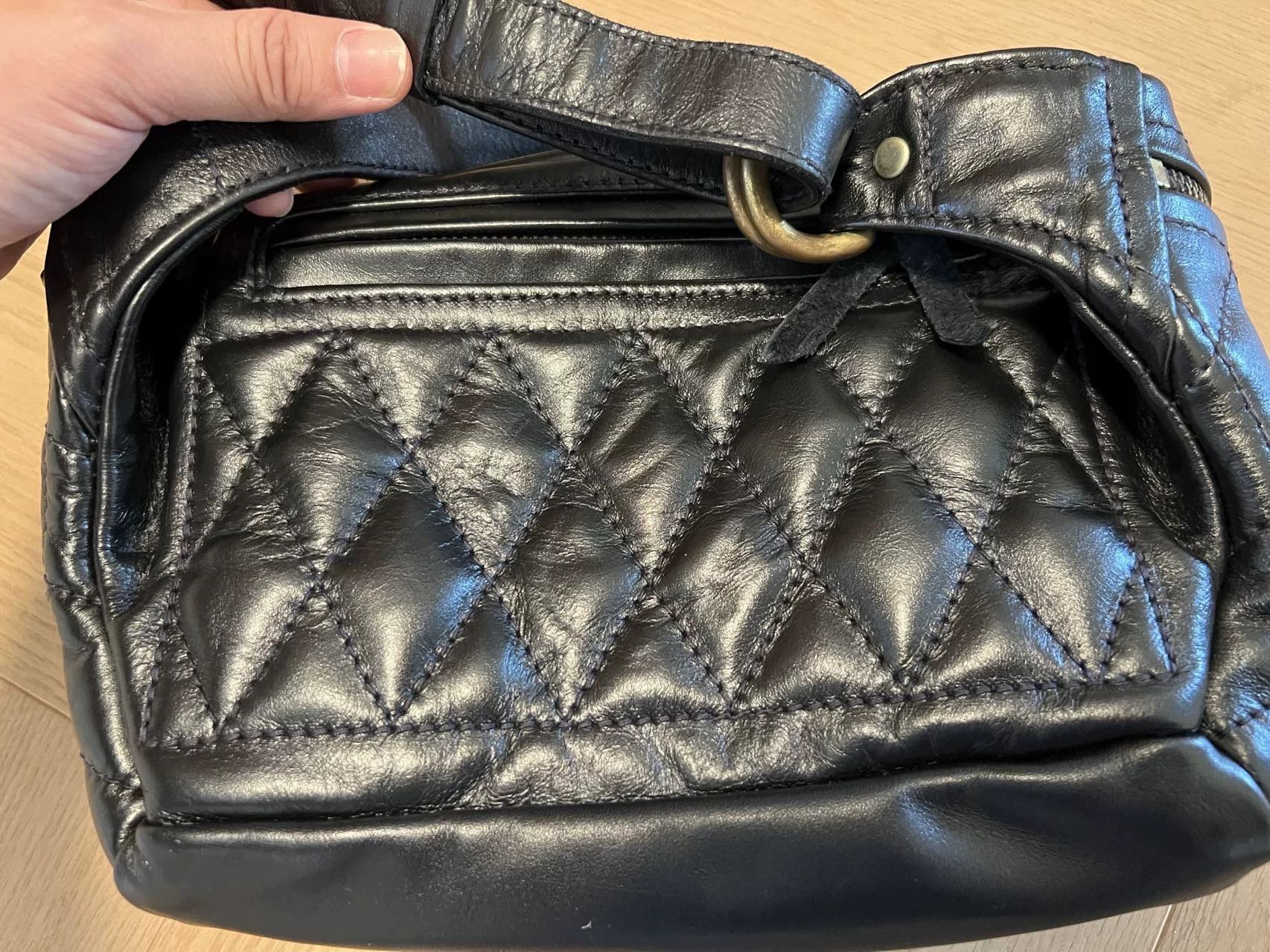 Japanese Brand Langlitz Waist Bag in Black Leather Size ONE SIZE - 4 Thumbnail