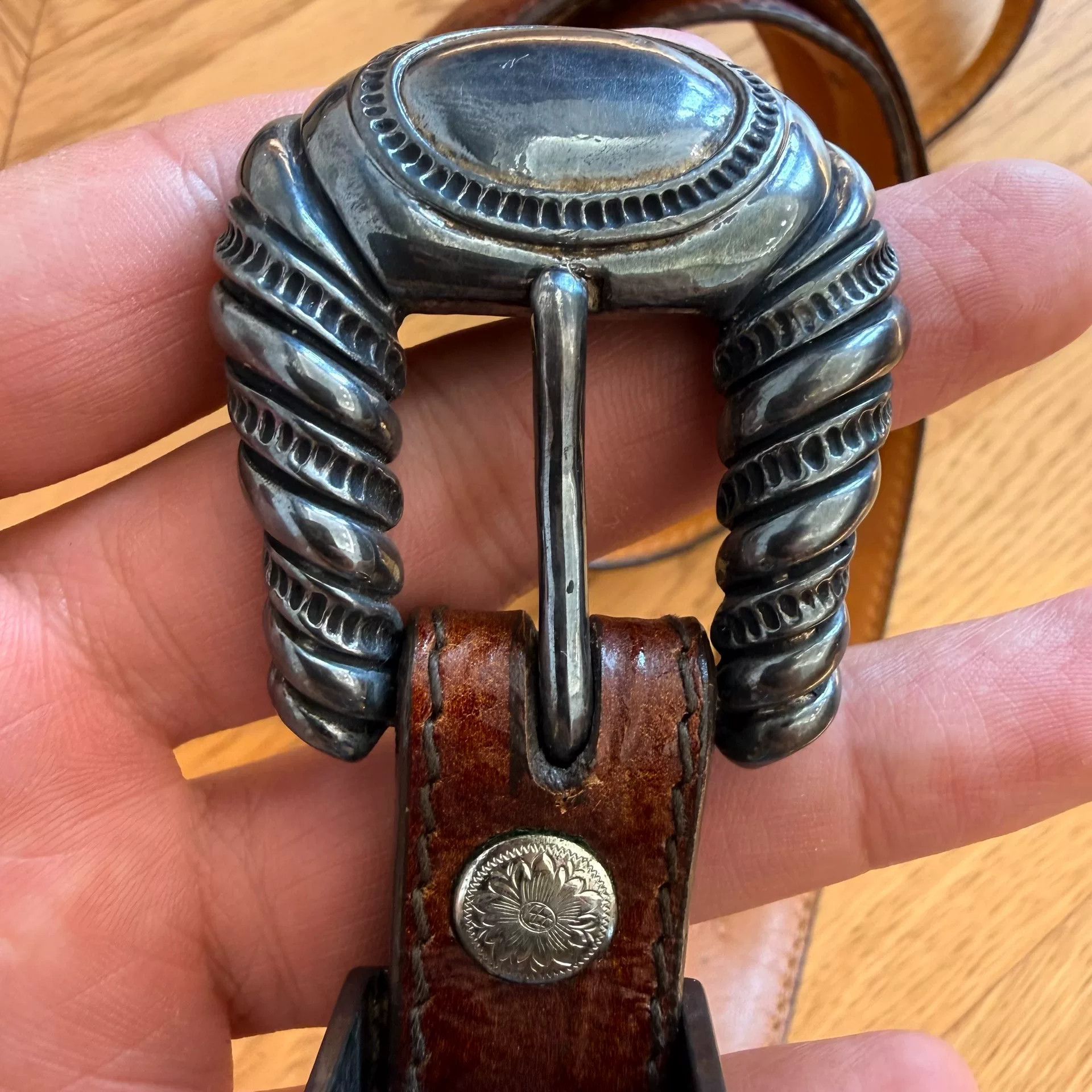 Vintage Vintage American Leather Western Belt Size ONE SIZE - 3 Thumbnail