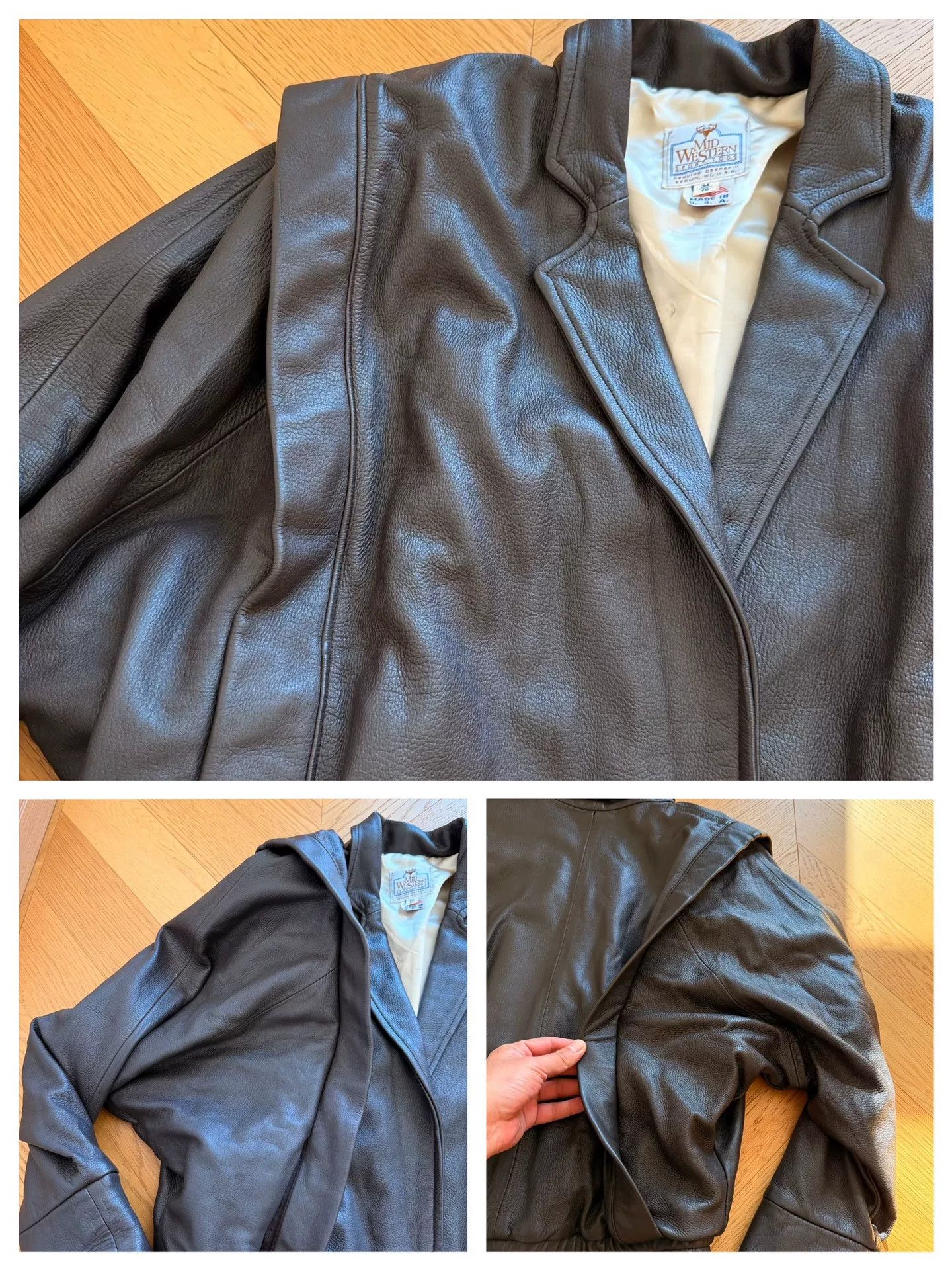Vintage Vintage Midwestern Leather Flight Jacket Size US S / EU 44-46 / 1 - 7 Thumbnail