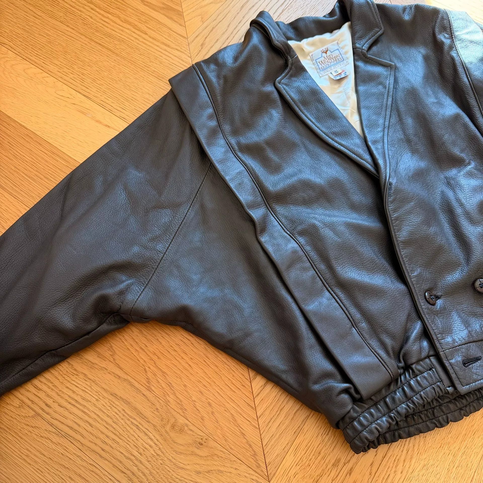 Vintage Vintage Midwestern Leather Flight Jacket Size US S / EU 44-46 / 1 - 5 Thumbnail
