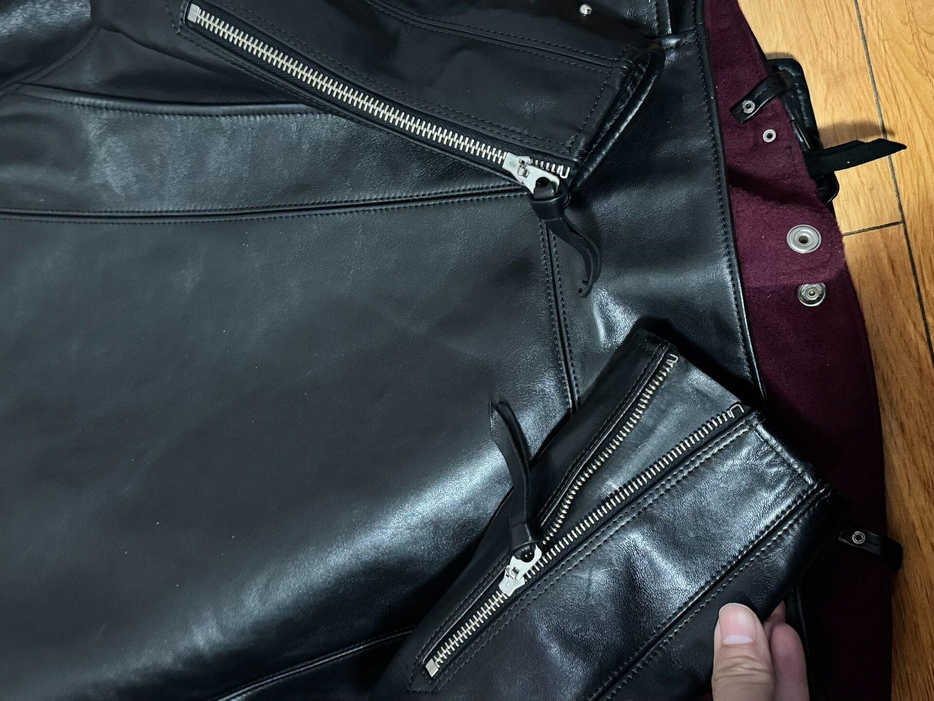 Vintage High-End Black Leather Jacket Size US S / EU 44-46 / 1 - 3 Thumbnail