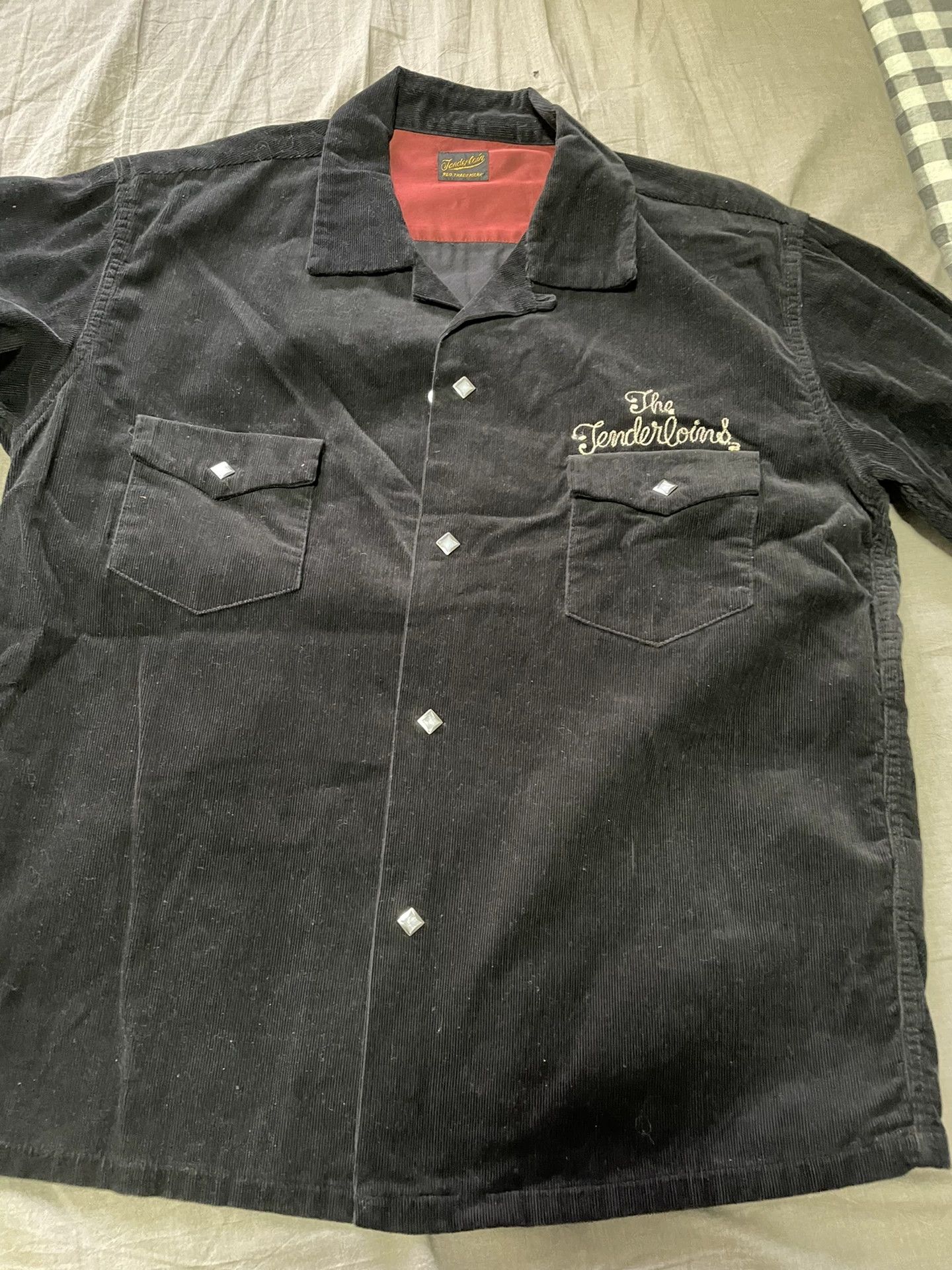 Japanese Brand Black Corduroy Tenderloin Shirt Size US M / EU 48-50 / 2 - 2 Thumbnail
