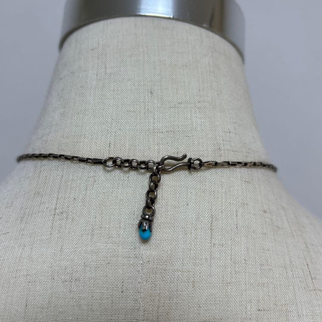 Japanese Brand Silver Bell Turquoise Necklace Size ONE SIZE - 3 Thumbnail
