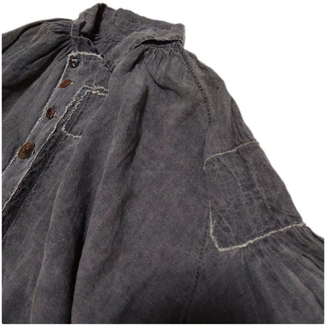 Japanese Brand Japanese Antique Boro Linen Smock Shirt Size US M / EU 48-50 / 2 - 5 Thumbnail