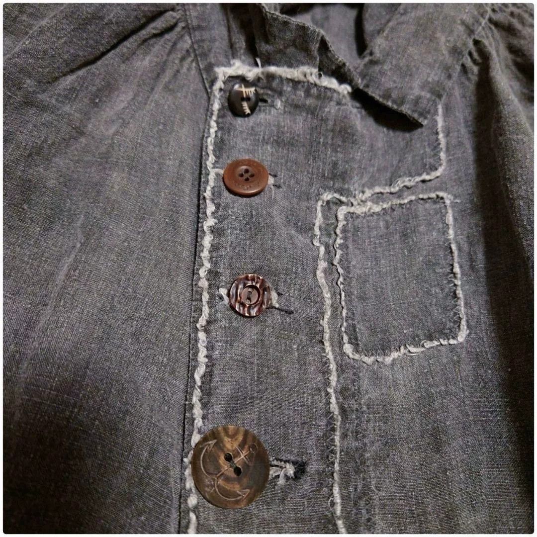 Japanese Brand Japanese Antique Boro Linen Smock Shirt Size US M / EU 48-50 / 2 - 4 Thumbnail
