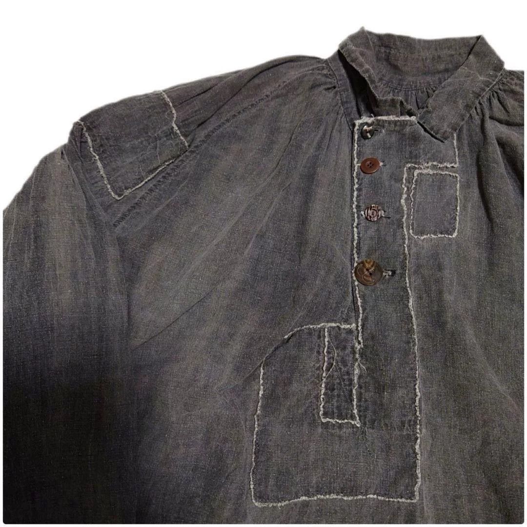 Japanese Brand Japanese Antique Boro Linen Smock Shirt Size US M / EU 48-50 / 2 - 3 Thumbnail