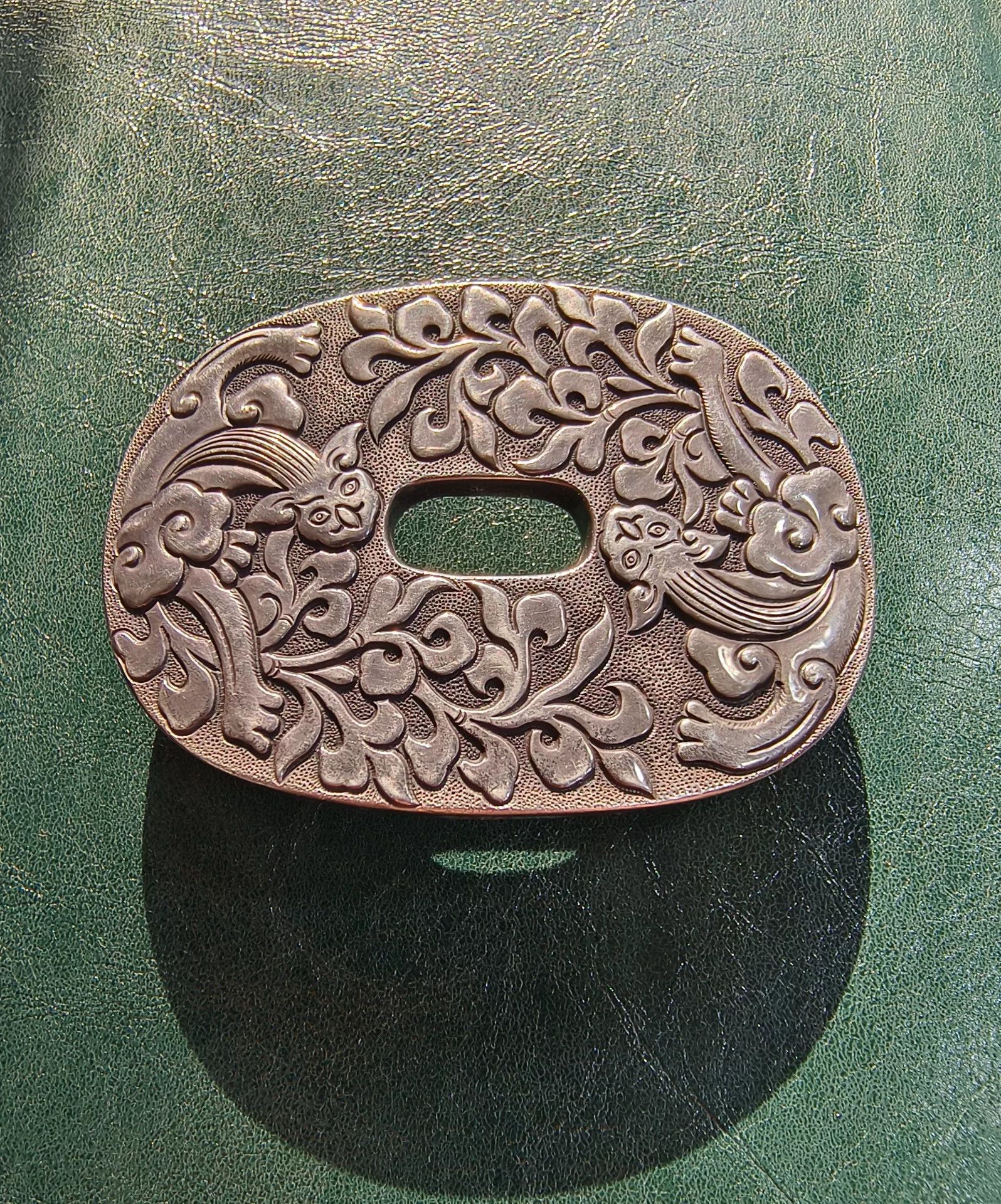 Japanese Brand Silver Dragon Pattern Belt Buckle Size ONE SIZE - 3 Thumbnail