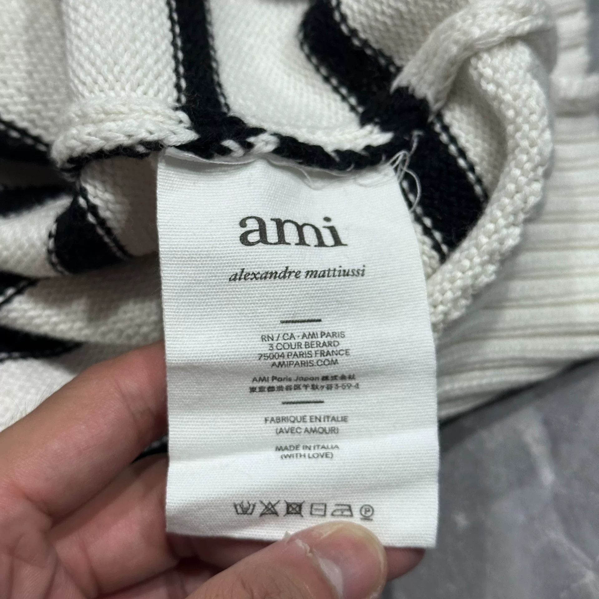 AMI AMI PARIS Black and White Striped Sweater Size US M / EU 48-50 / 2 - 6 Thumbnail