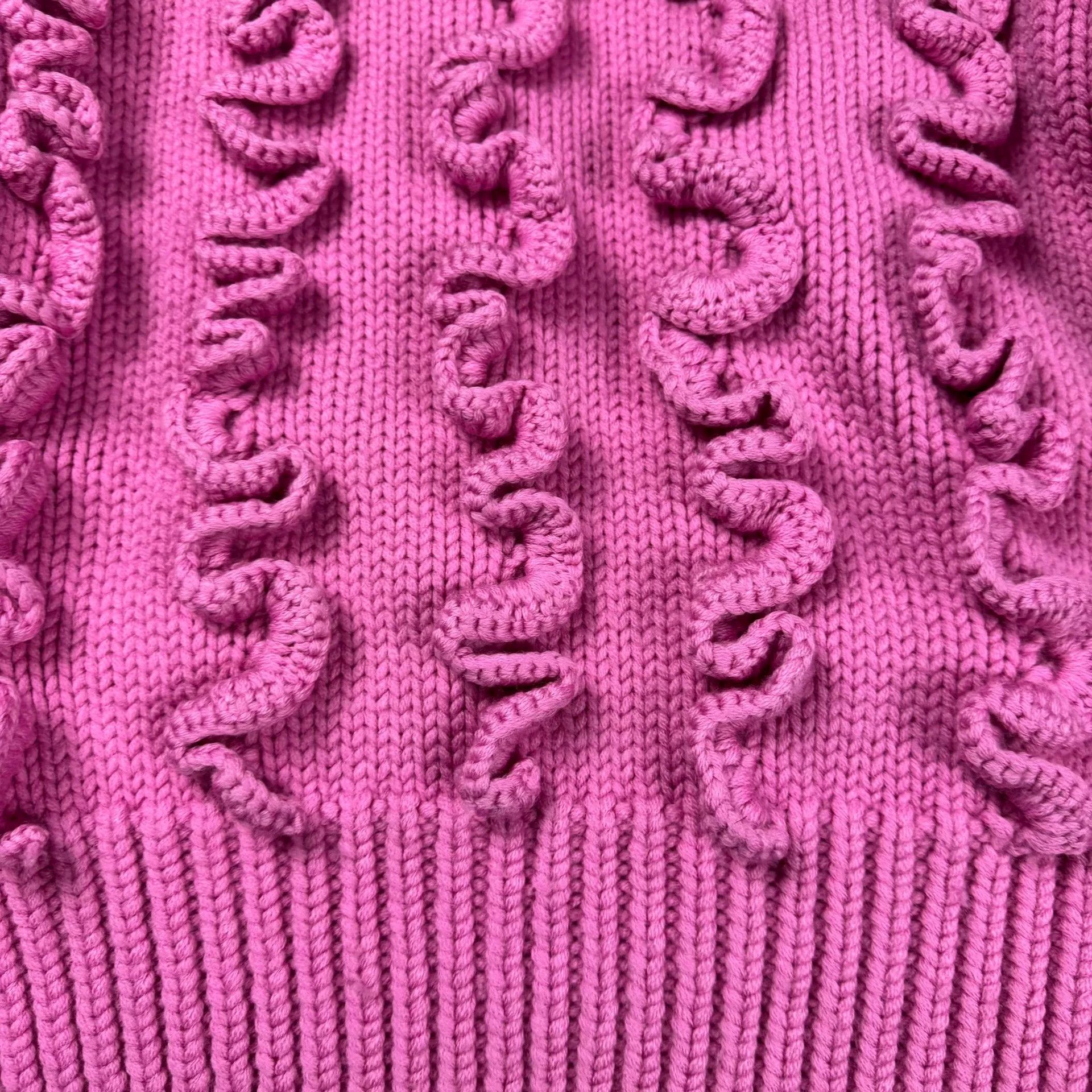 Vintage Pink Embellished Wool Long Sleeve Sweater Size M / US 6-8 / IT 42-44 - 5 Thumbnail