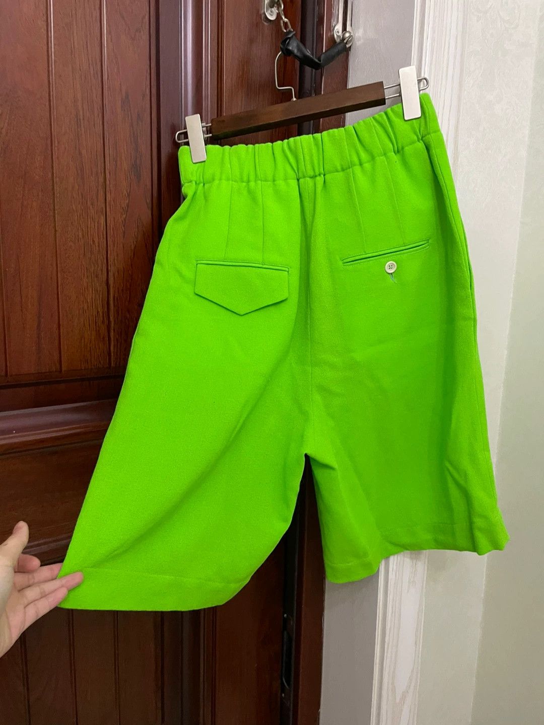Japanese Brand Jejia Green Bermuda Shorts for Sale Size US 26 / EU 42 - 4 Thumbnail