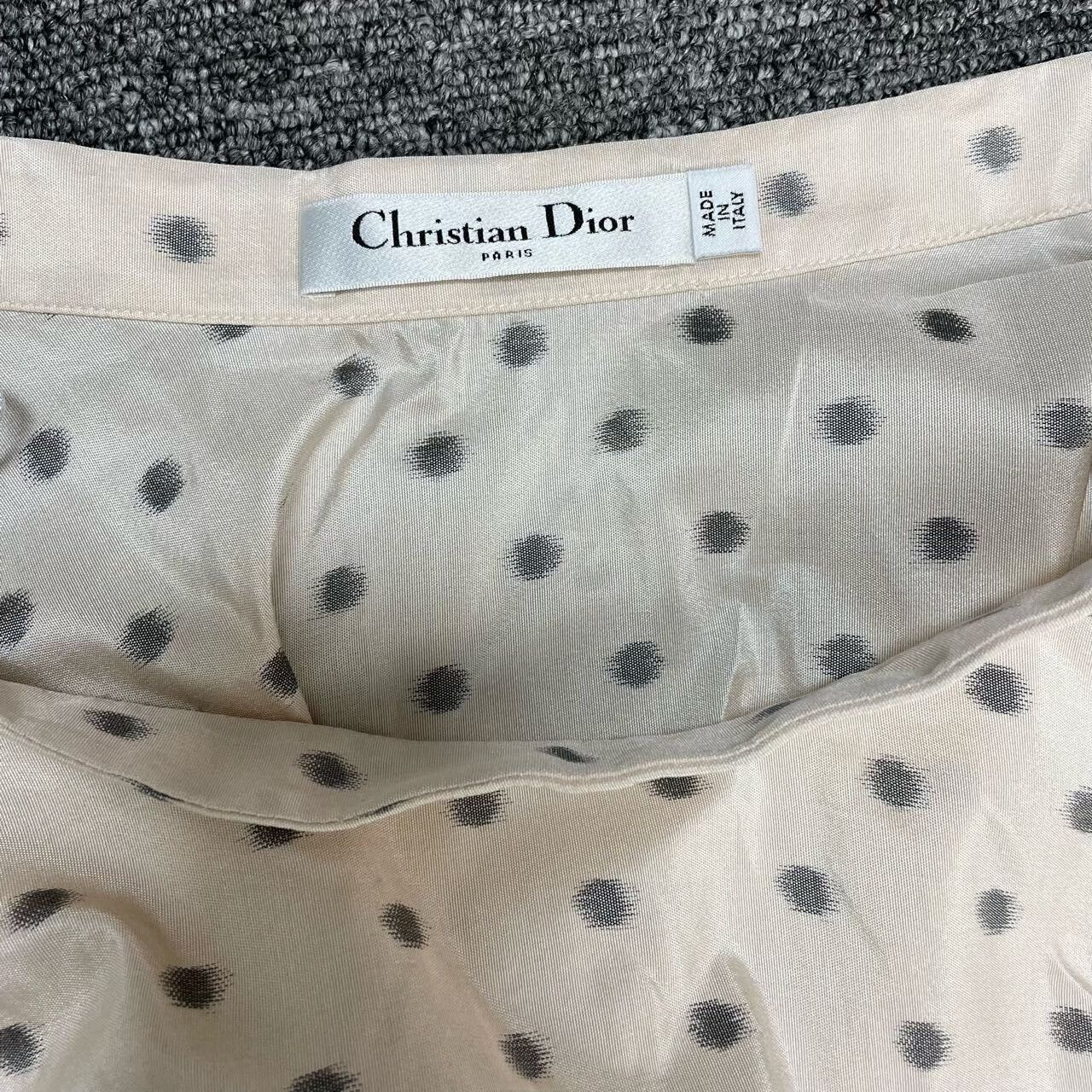 Dior Dior Beige Polka Dot Pleated Skirt Size 38" / US 16 / IT 52 - 6 Thumbnail