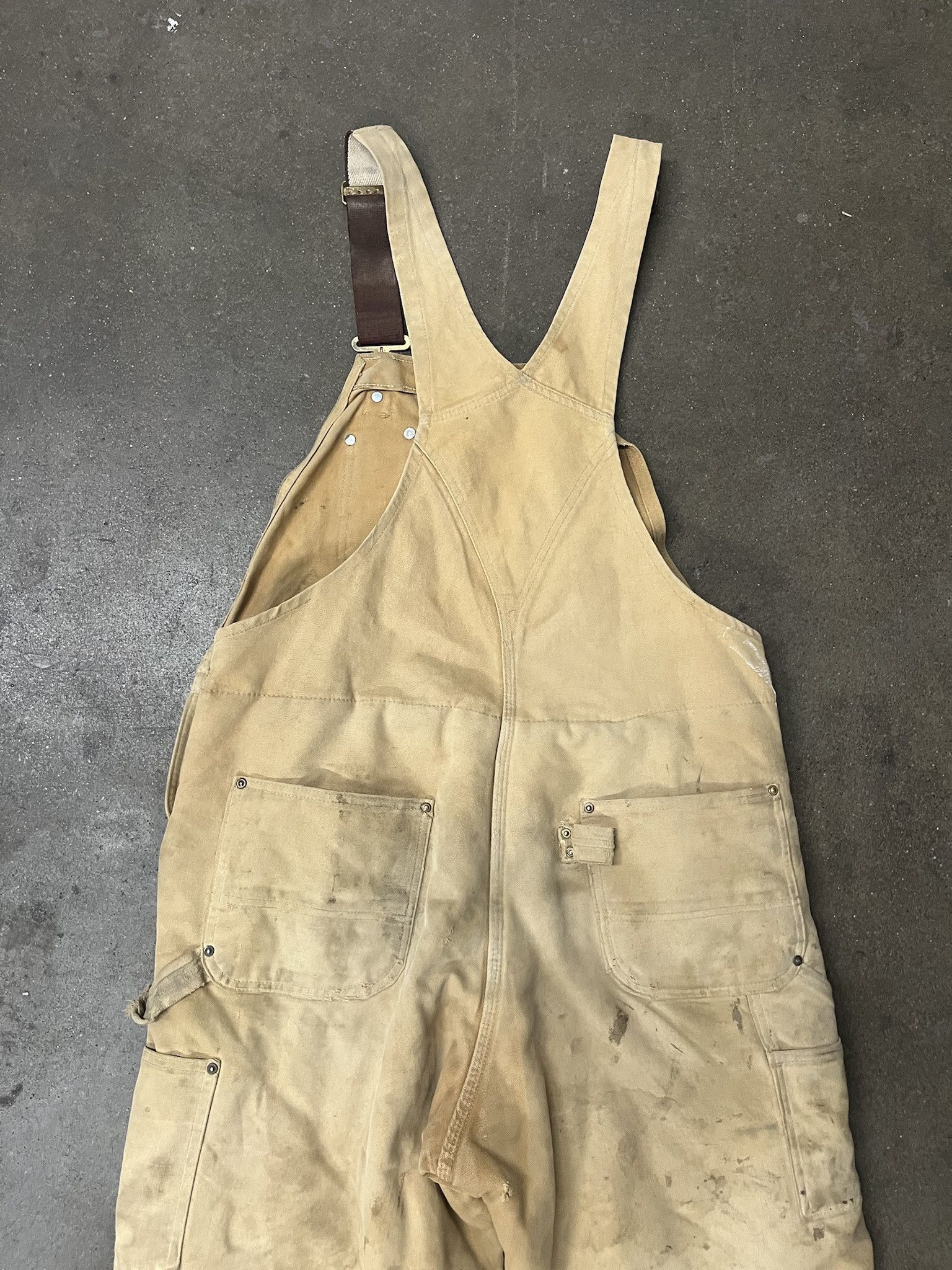 Carhartt × Vintage Vintgage 1990s Carhartt DIstrssed Double Knee Quilted Canvas Overalls Size XL Size US XL / EU 56 / 4 - 5 Thumbnail