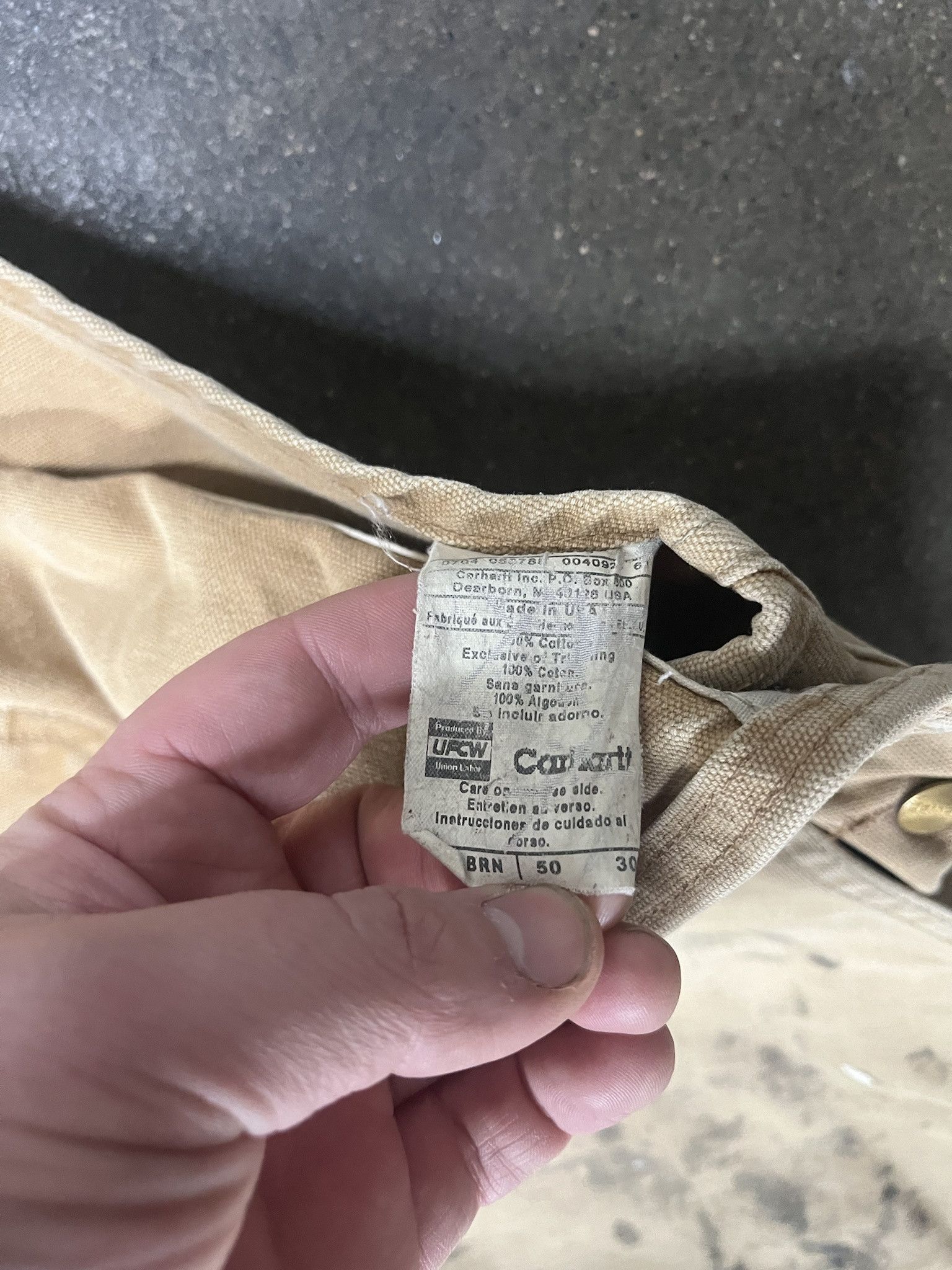 Carhartt × Vintage Vintage 1990s Carhartt Distressed Tan Double Knee Overalls Size XXL Size US XXL / EU 58 / 5 - 4 Thumbnail