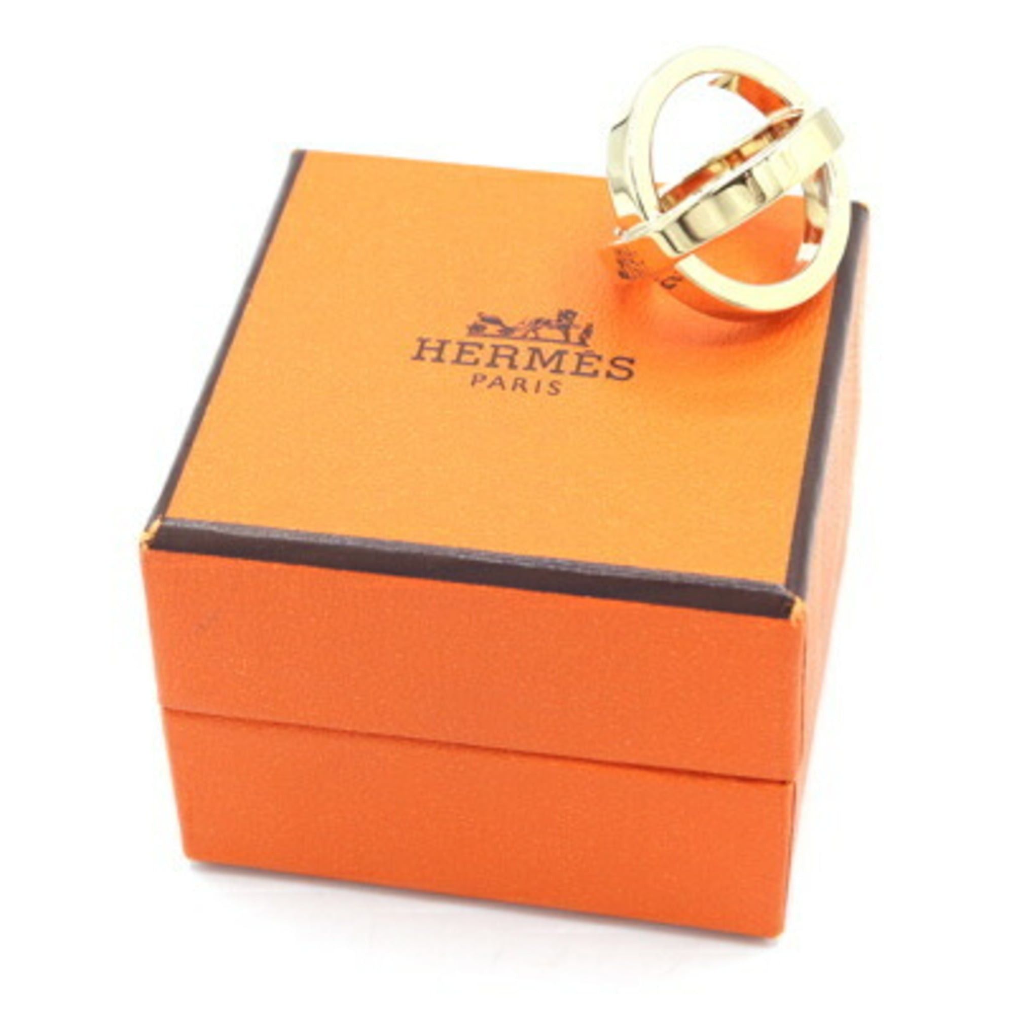 Hermes Hermes scarf ring, Cosmos design, gold metal, clasp, stole pendant top, women's. Size ONE SIZE - 7 Thumbnail