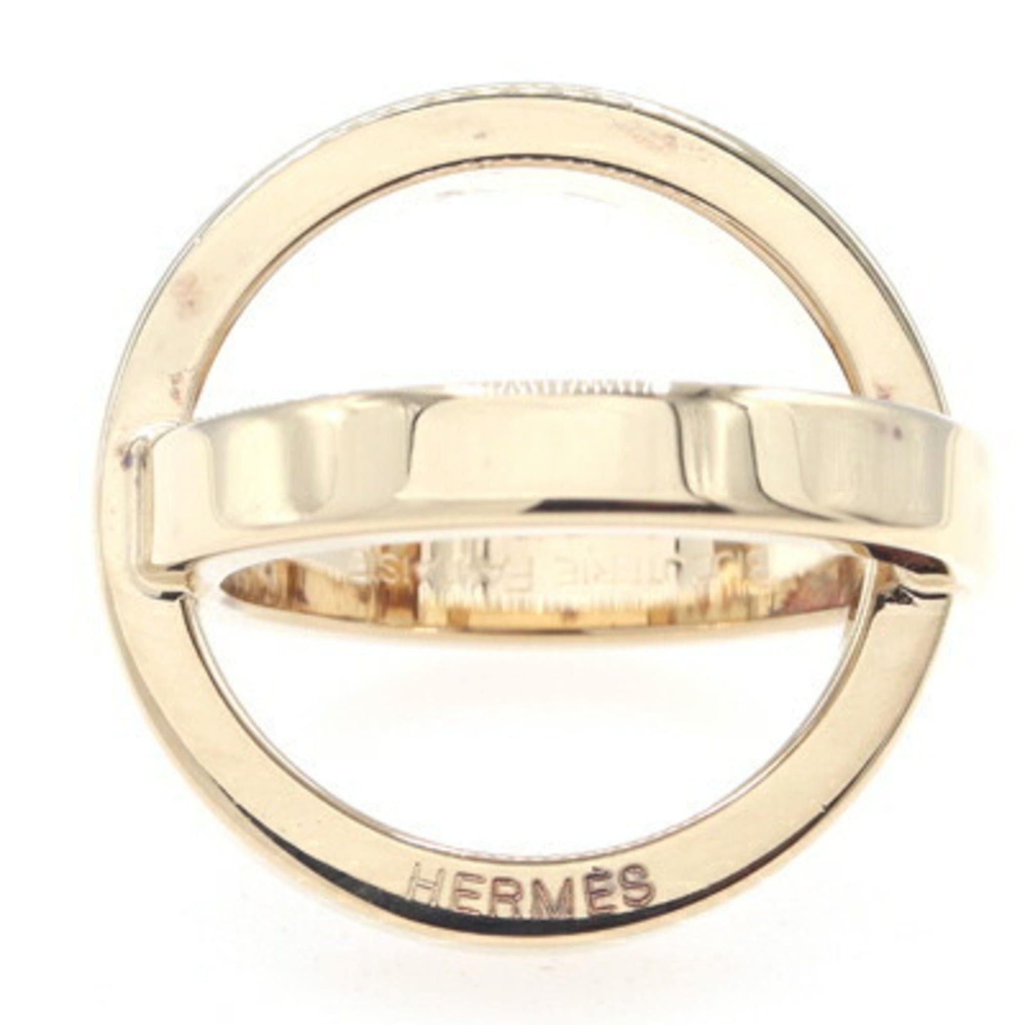 Hermes Hermes scarf ring, Cosmos design, gold metal, clasp, stole pendant top, women's. Size ONE SIZE - 2 Thumbnail