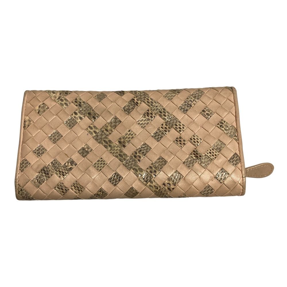 Bottega Veneta Bottega Veneta Bottega Veneta Intrecciato Python Long Wallet Leather Long Wallet DUTY FREE for USA Size ONE SIZE - 2 Thumbnail