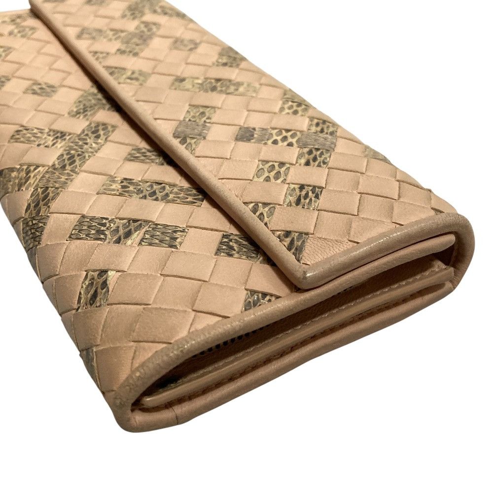 Bottega Veneta Bottega Veneta Bottega Veneta Intrecciato Python Long Wallet Leather Long Wallet DUTY FREE for USA Size ONE SIZE - 8 Thumbnail