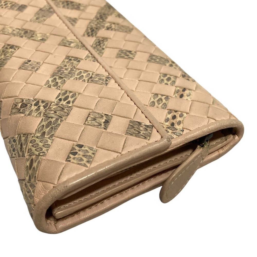 Bottega Veneta Bottega Veneta Bottega Veneta Intrecciato Python Long Wallet Leather Long Wallet DUTY FREE for USA Size ONE SIZE - 9 Thumbnail