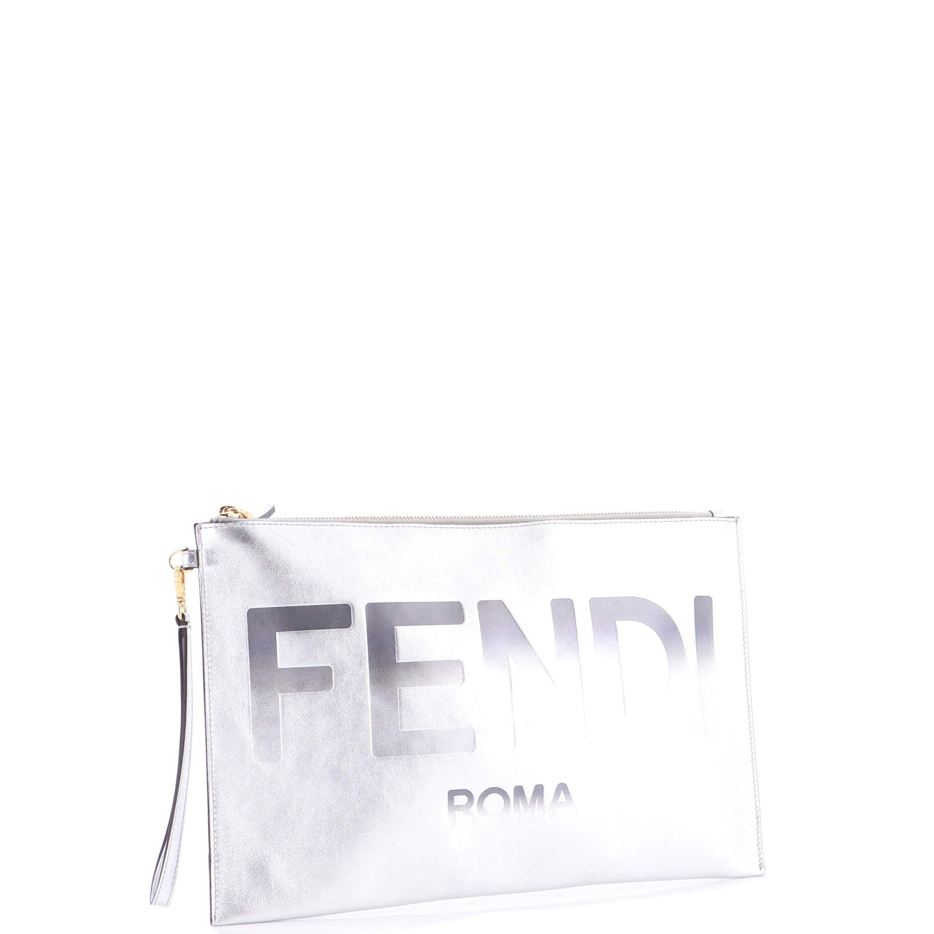Fendi Logo Flat Wristlet Pouch Size ONE SIZE - 2 Thumbnail