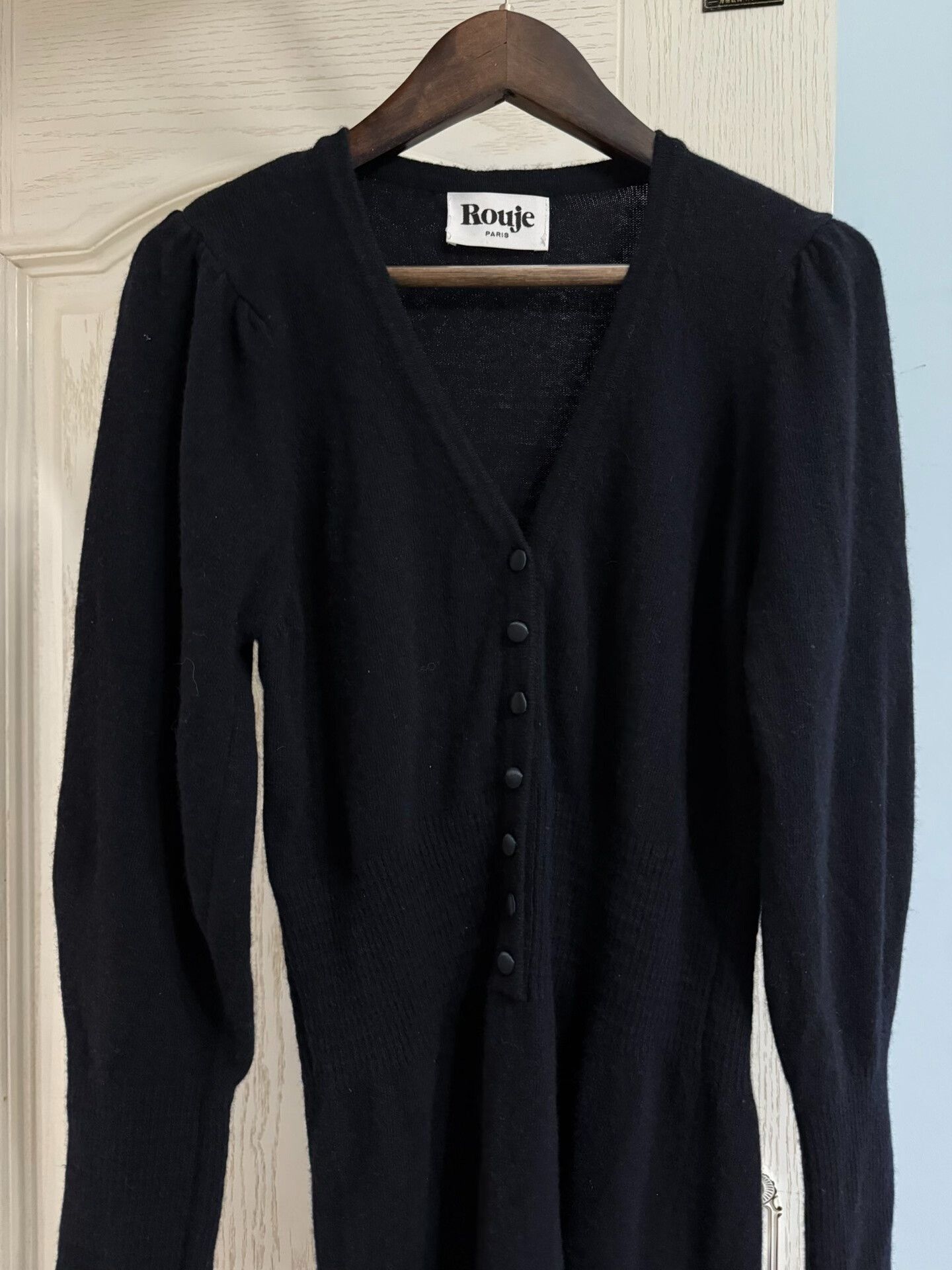Rouje Knit Wool Dress in Dark Blue