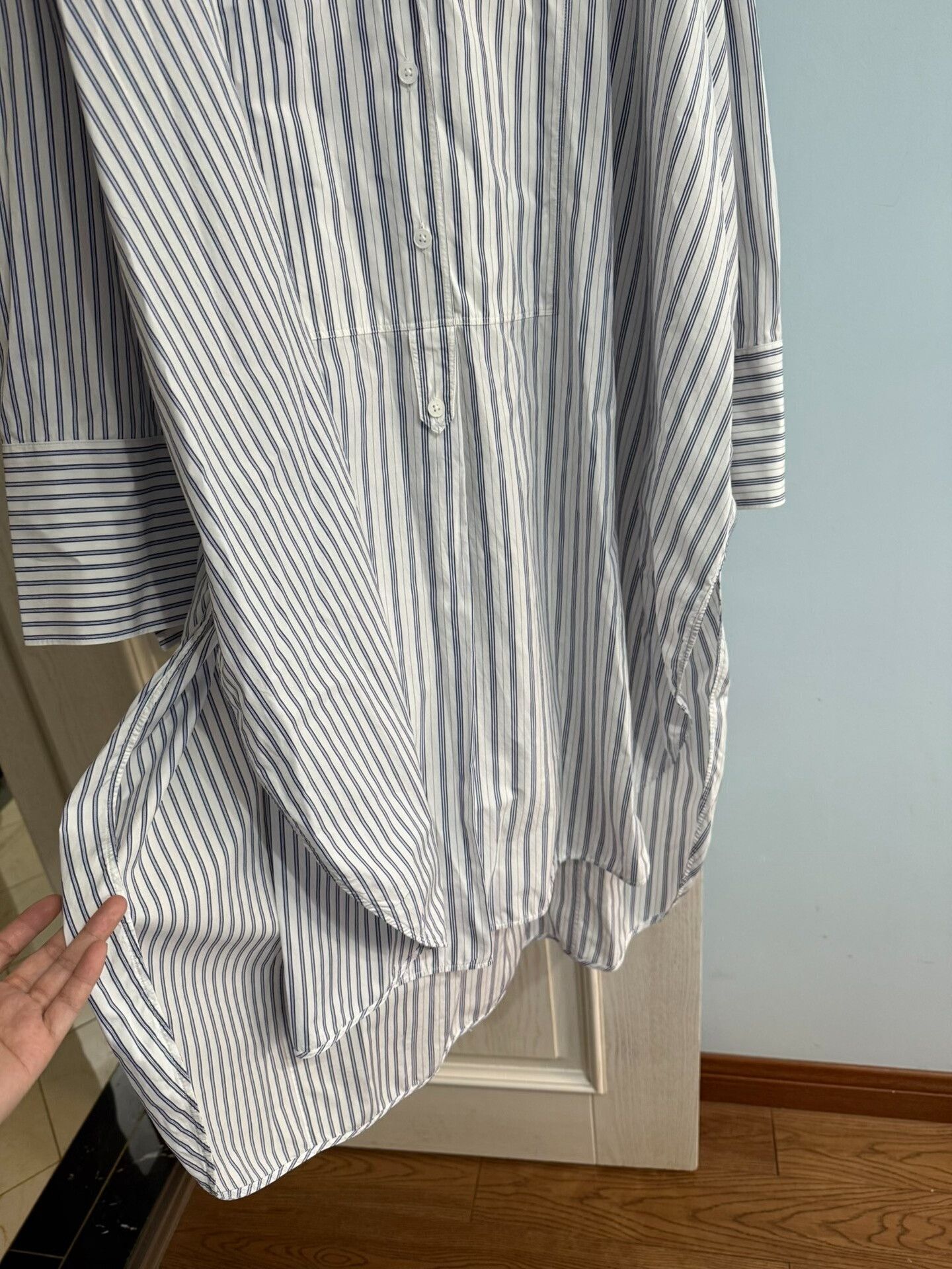 Jil Sander Jil Sander Long Striped Shirt Dress Size S / US 4 / IT 40 - 4 Thumbnail