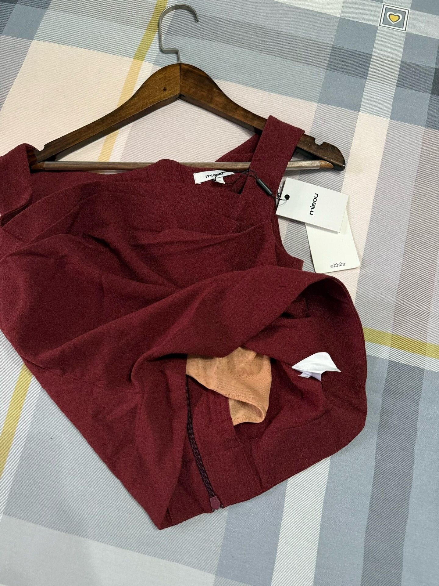 Miaou Miaou Sleeveless Top in Burgundy Color Size S / US 4 / IT 40 - 5 Thumbnail