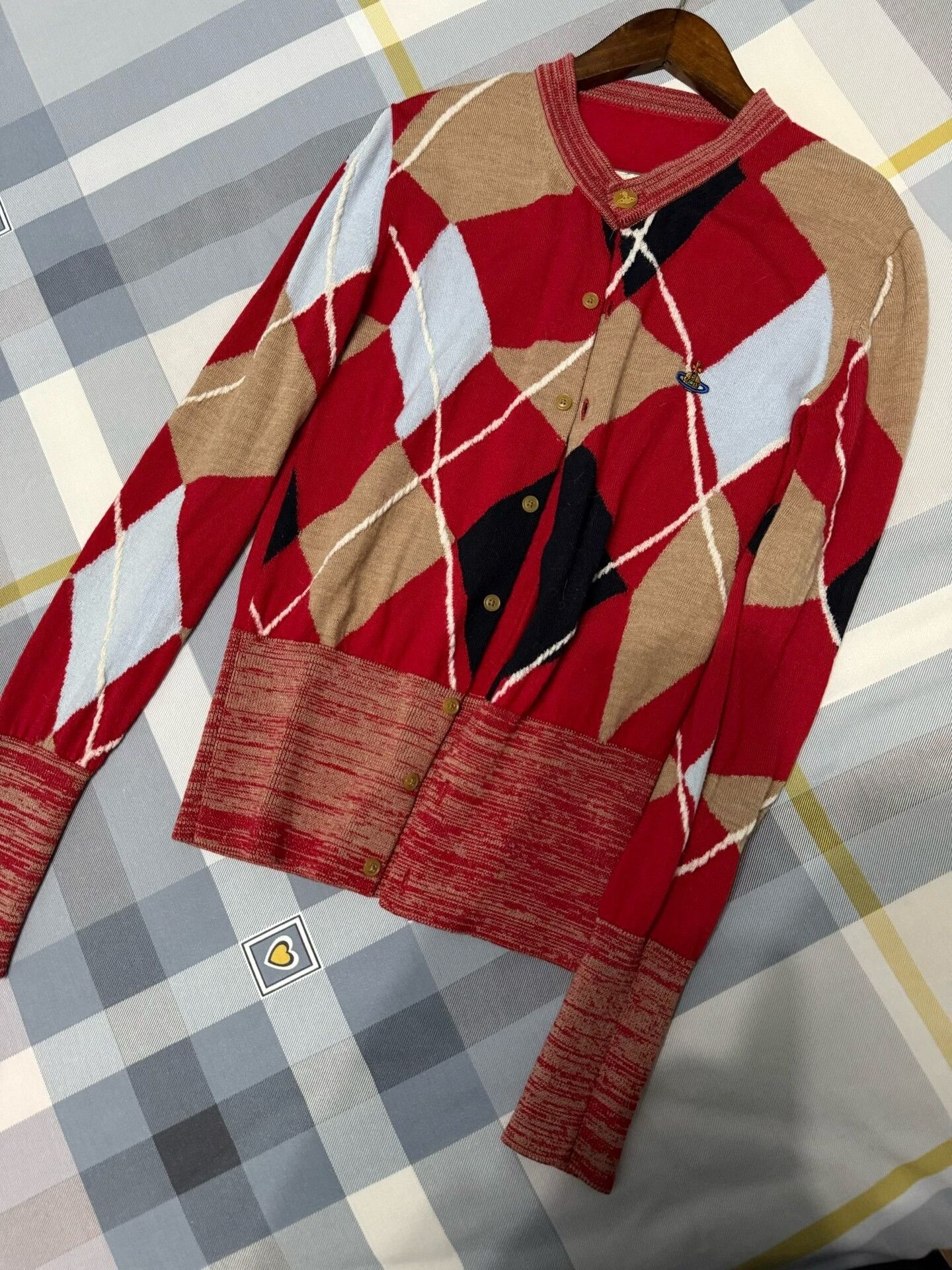 Vivienne Westwood Vivienne Westwood Knitted Cardigan with Plaid Design Size S / US 4 / IT 40 - 4 Thumbnail