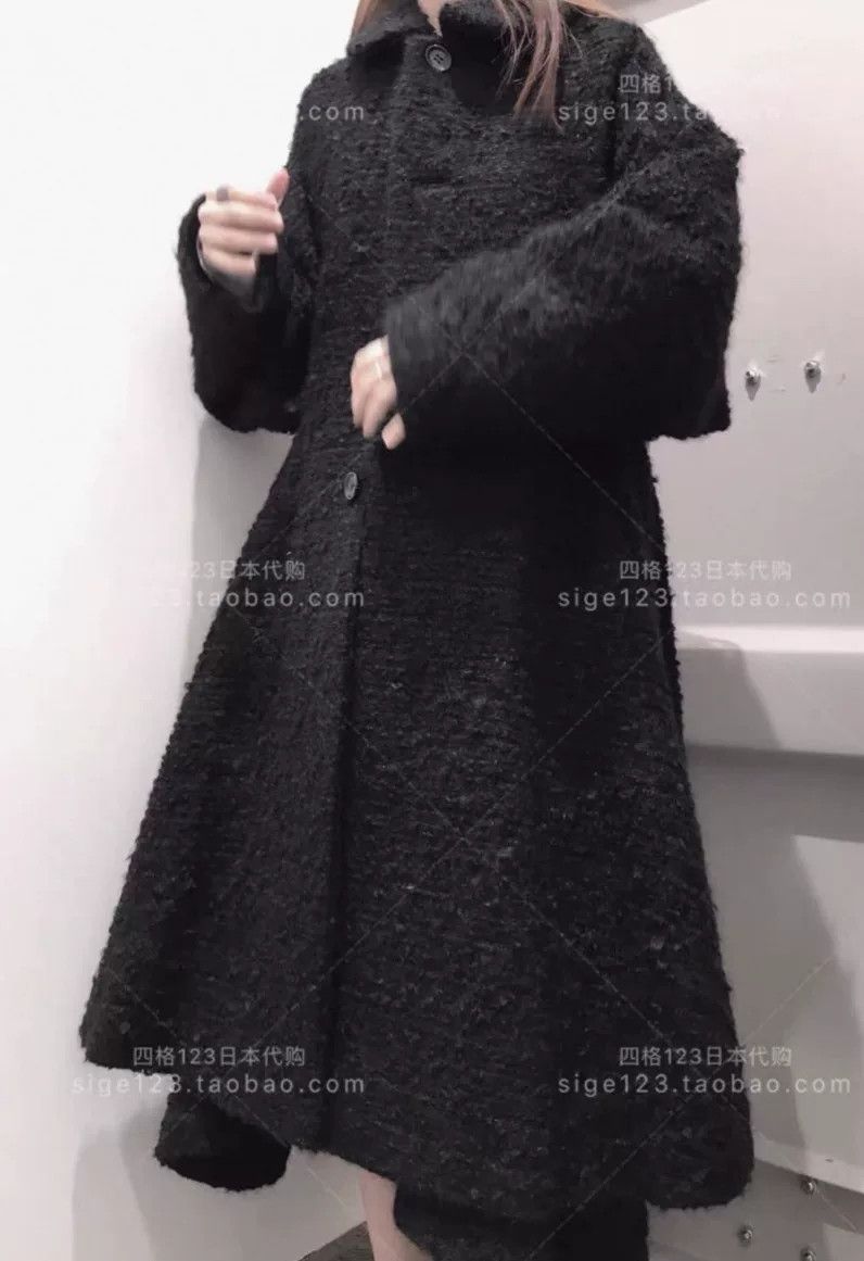 Comme des Garcons Black Wool Coat by Comme des Garçons Size M / US 6-8 / IT 42-44 - 3 Thumbnail