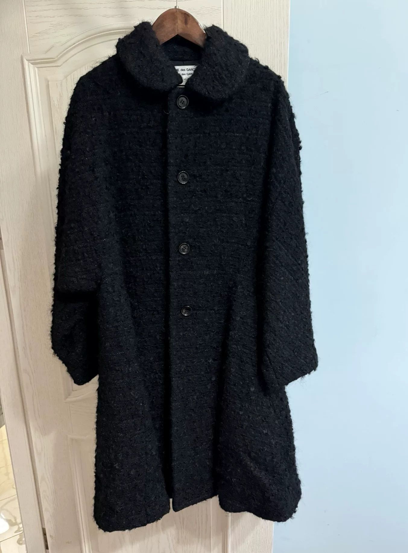 Comme des Garcons Black Wool Coat by Comme des Garçons Size M / US 6-8 / IT 42-44 - 2 Thumbnail