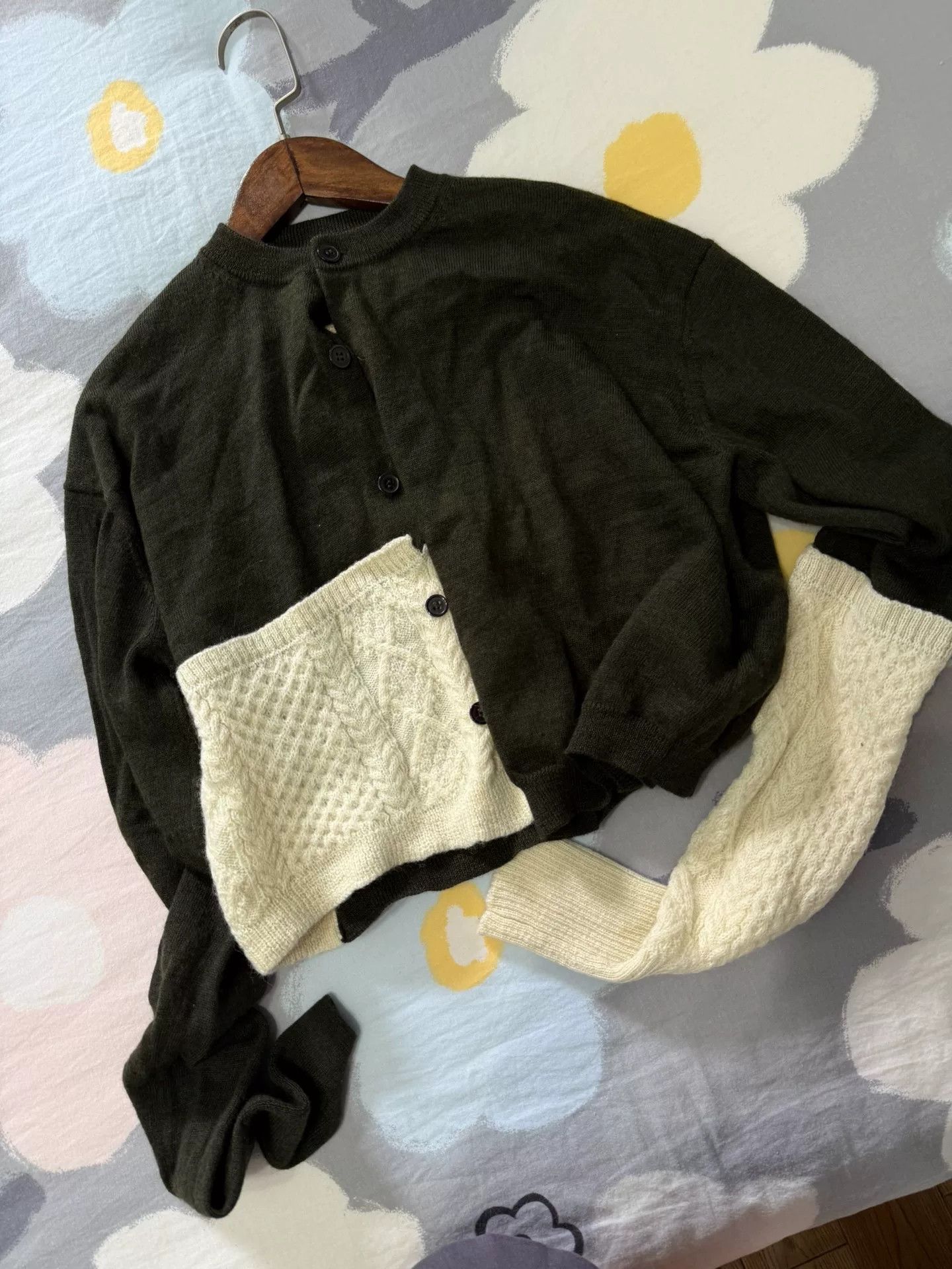 Y's Y's Colorblock Knit Short Jacket Size M / US 6-8 / IT 42-44 - 4 Thumbnail