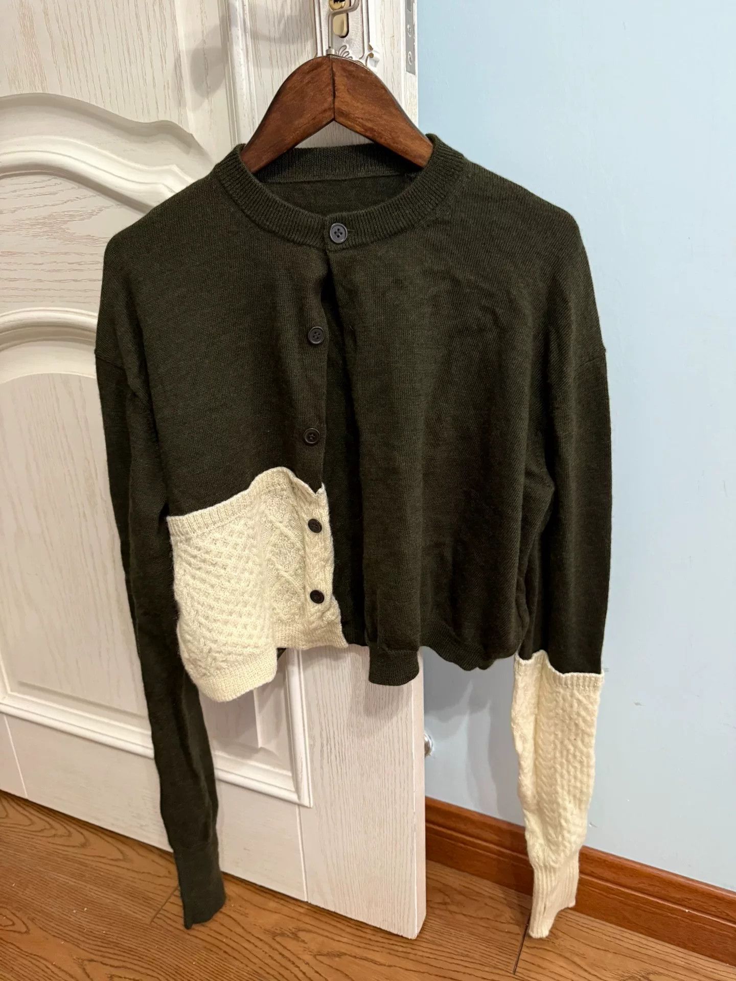 Y's Y's Colorblock Knit Short Jacket Size M / US 6-8 / IT 42-44 - 2 Thumbnail