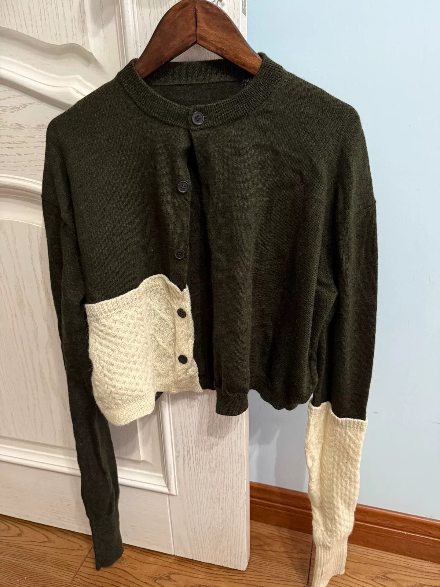 Y's Y's Colorblock Knit Short Jacket Size M / US 6-8 / IT 42-44 - 3 Thumbnail