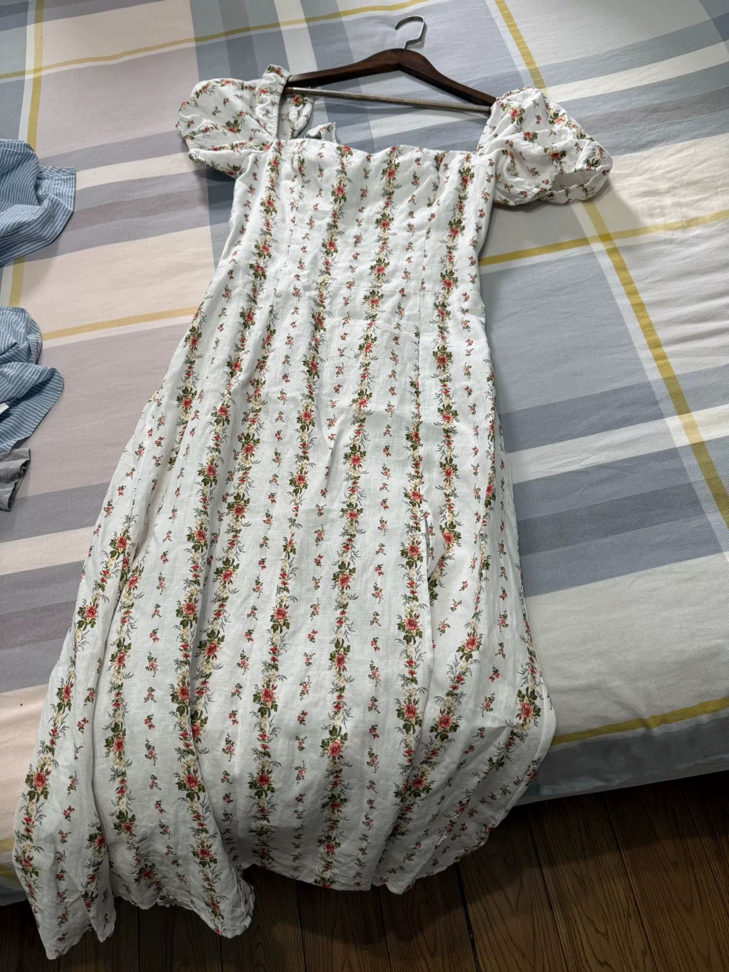 Reformation Floral Ruffled Linen Midi Dress Size M / US 6-8 / IT 42-44 - 4 Thumbnail