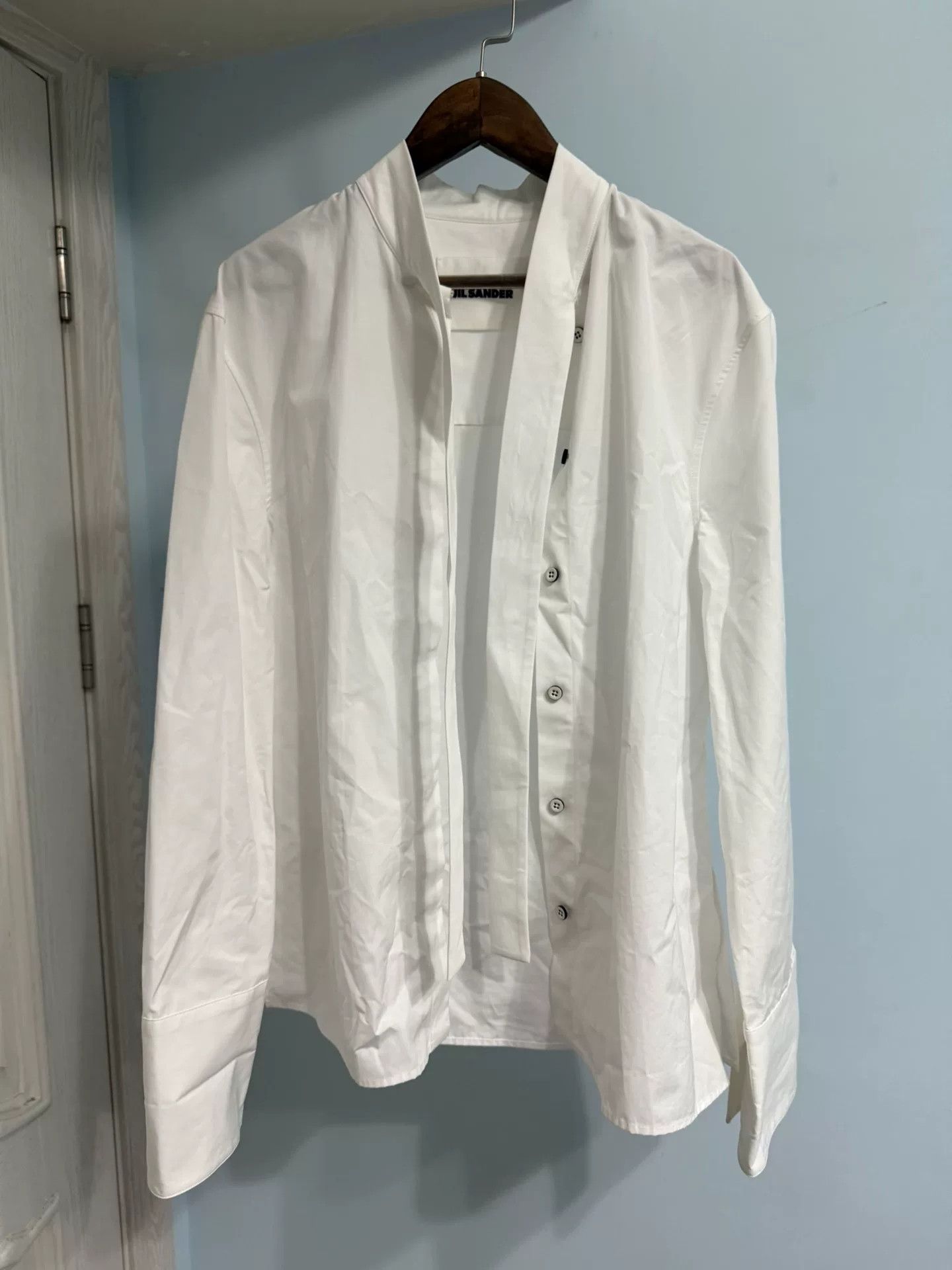 Jil Sander Jil Sander Minimalist Tie Shirt Size S / US 4 / IT 40 - 2 Thumbnail