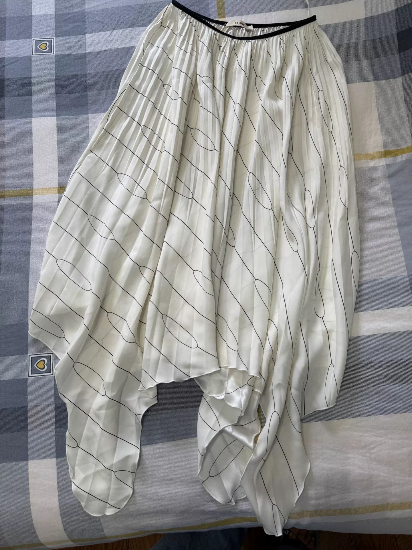 Celine Elegant Old Celine Silk Skirt Size 34" / US 12 / IT 48 - 2 Thumbnail