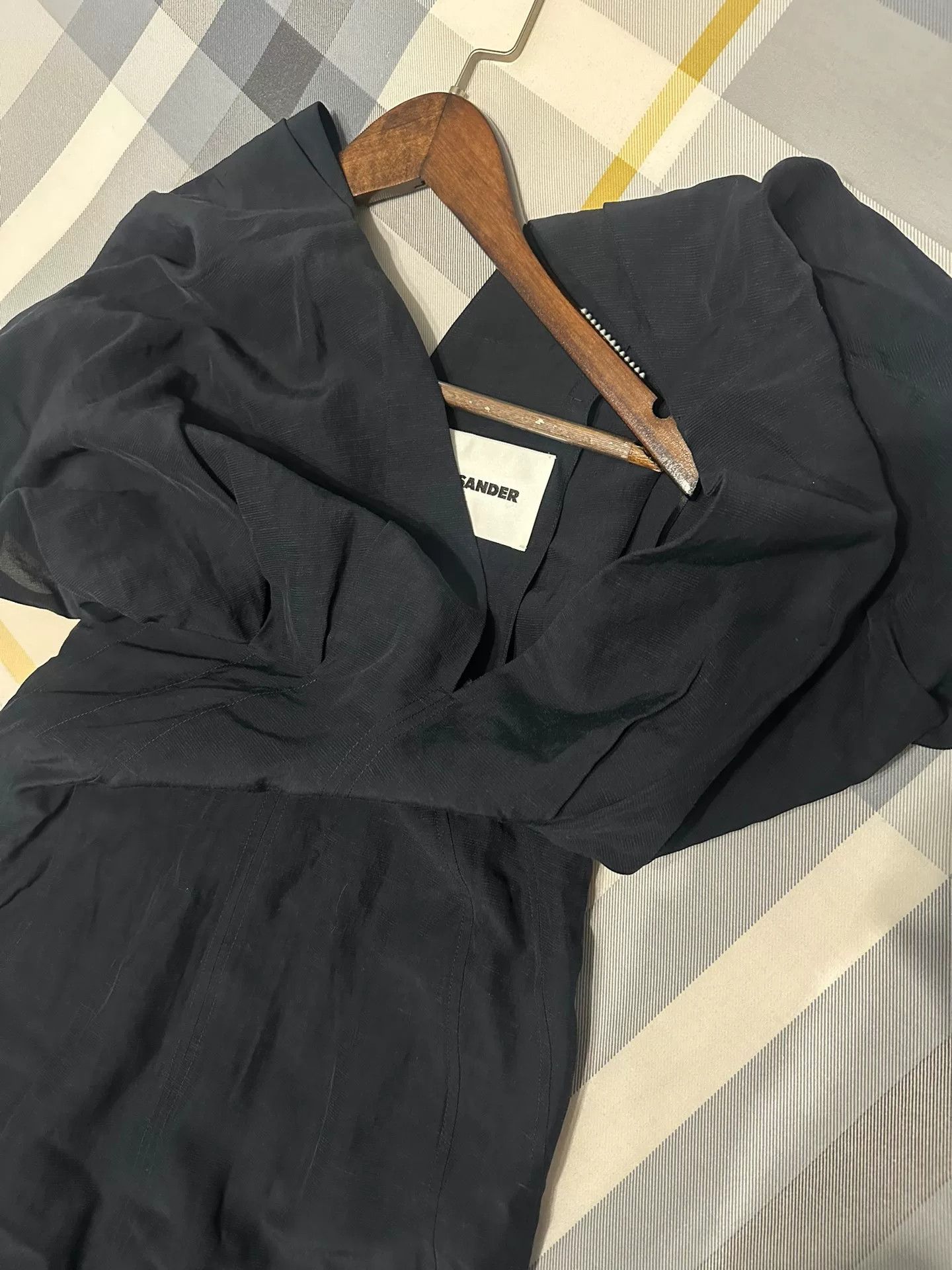 Jil Sander Jil Sander Black Dress with Puff Sleeves Size M / US 6-8 / IT 42-44 - 3 Thumbnail