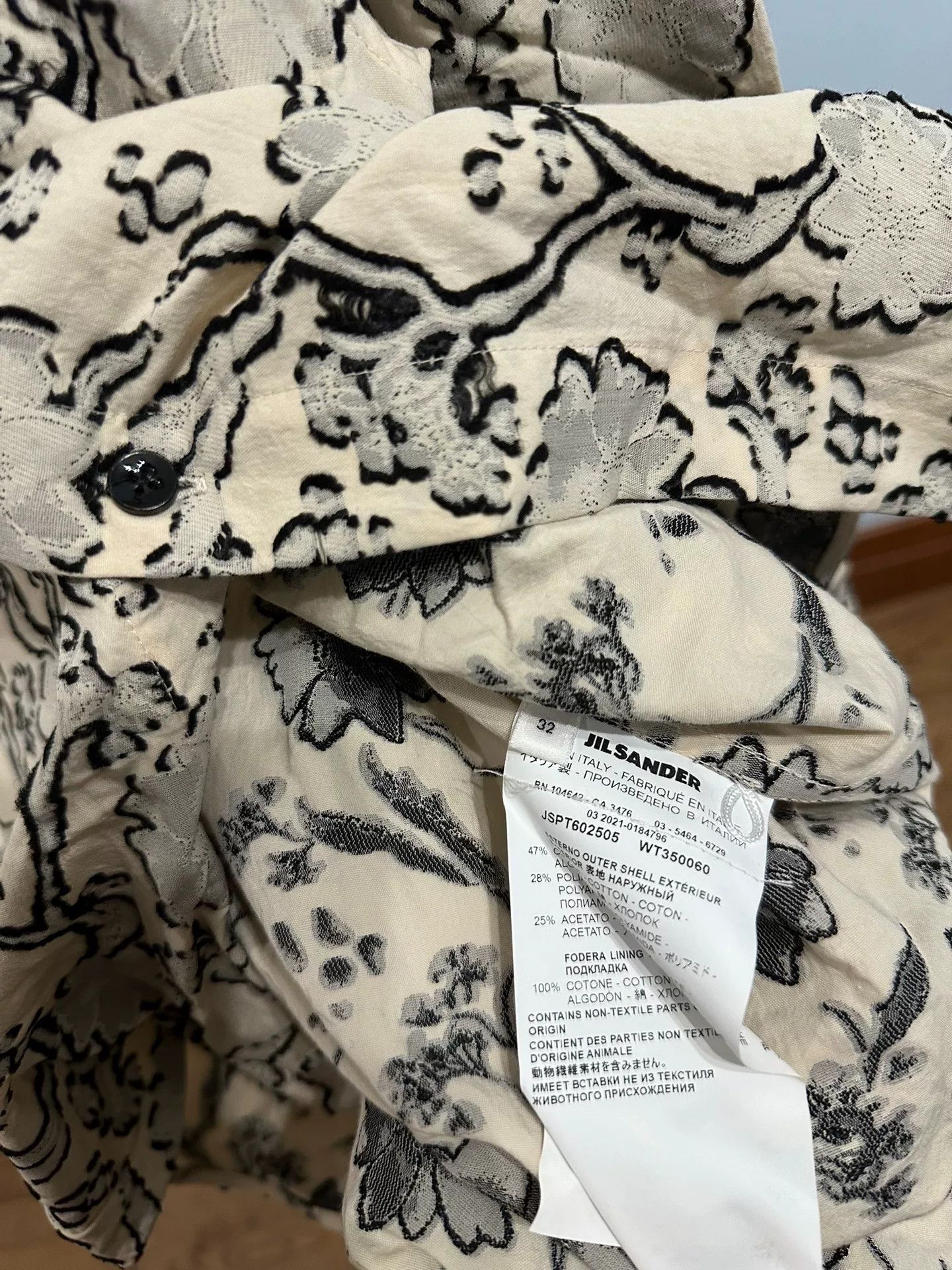 Jil Sander Jil Sander Floral Pattern Short Shirt Size M / US 6-8 / IT 42-44 - 4 Thumbnail