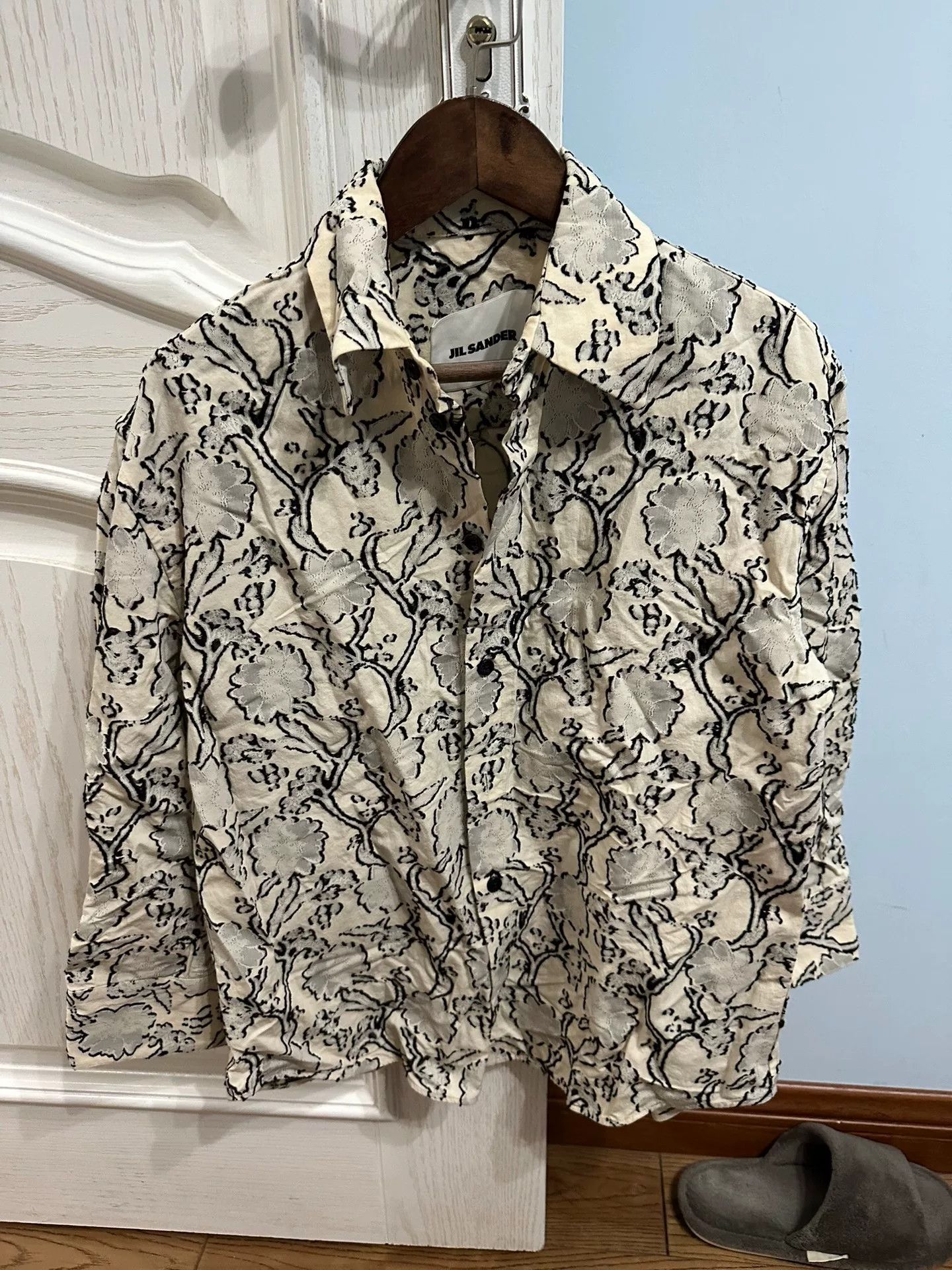 Jil Sander Jil Sander Floral Pattern Short Shirt Size M / US 6-8 / IT 42-44 - 2 Thumbnail