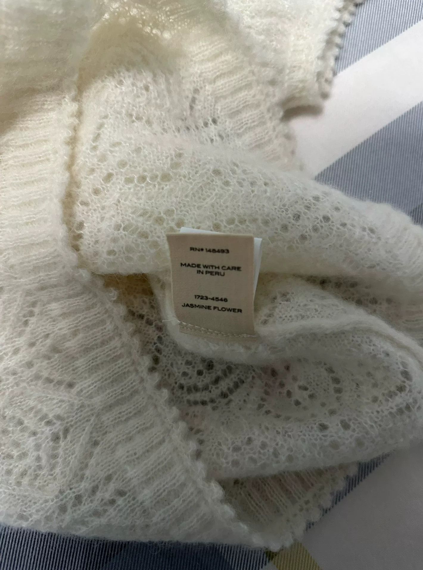 DOEN White Knitted Short Sleeve Sweater Size S / US 4 / IT 40 - 6 Thumbnail